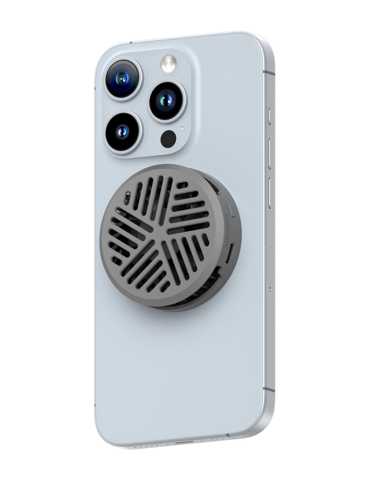 Hagibis Magnetic Phone Cooler - Ultra Thin Portable Cooling Fan for iPhone 16/15 Pro Max, MagSafe, iPad Pro & Android Tablets | Lightweight Phone Radiator | Perfect for Gaming, Streaming & Overheating Protection (Grey)