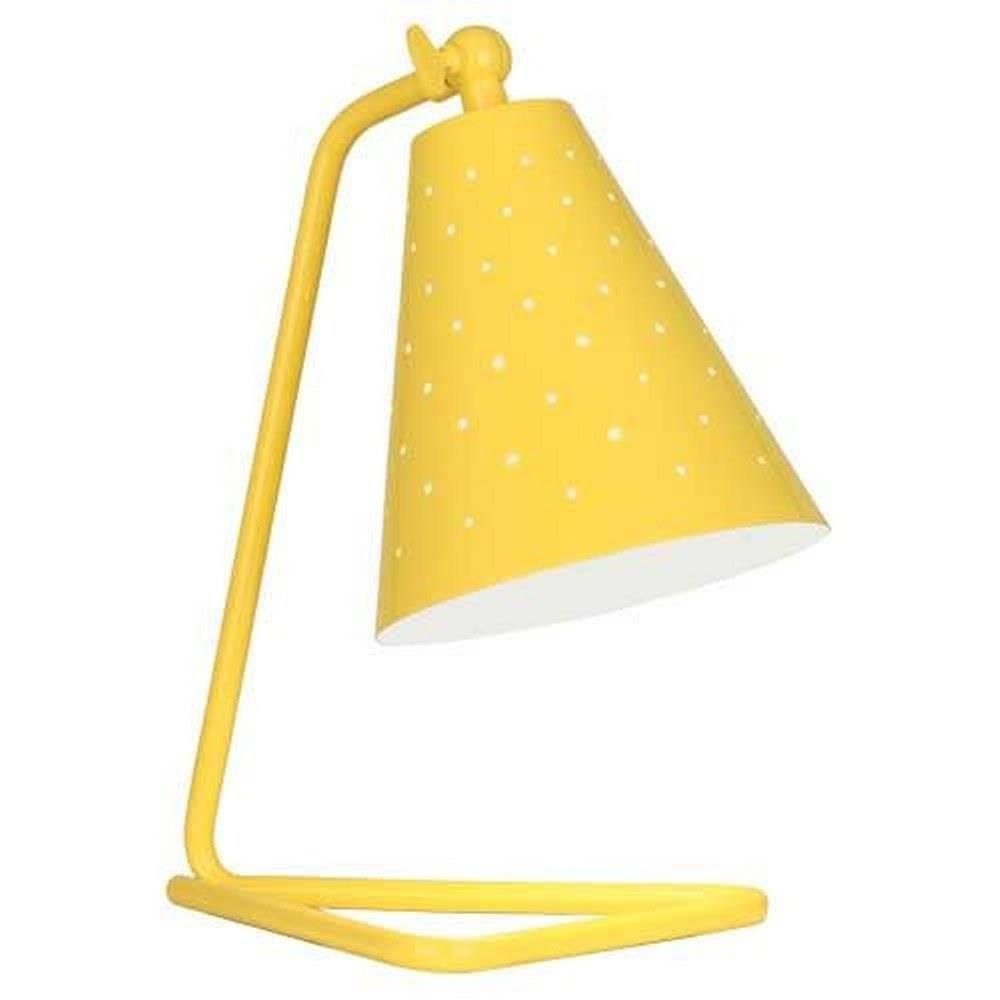 Robert Abbey Pierce Canary Yellow Gloss Metal Desk Lamp - Adjustable Modern Office Lighting for Study, Reading & Home Decor
