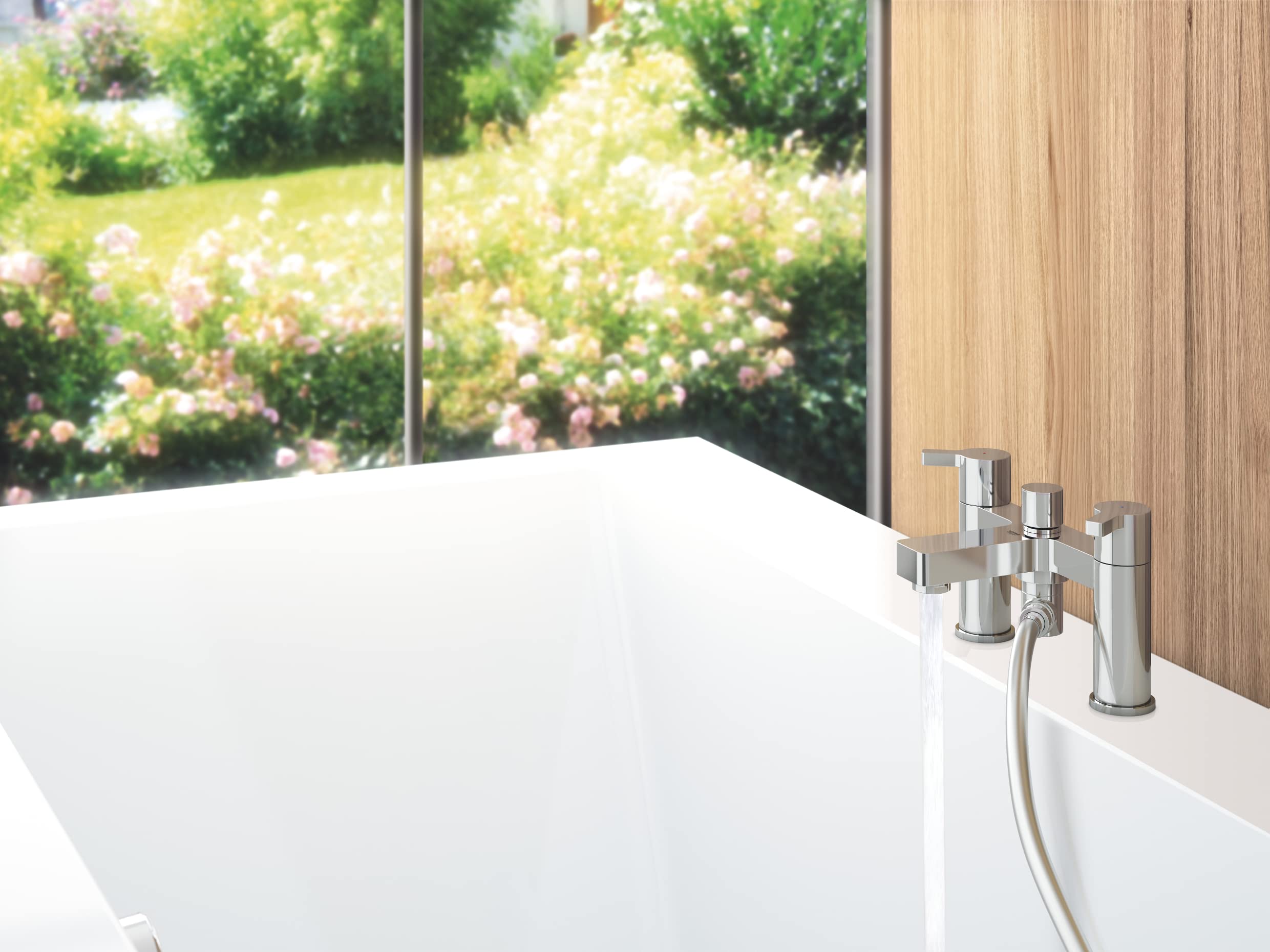GROHE 25113000 Lineare Two-Handled Bath & Shower Mixer - Modern Chrome Faucet for Bathroom & Shower - Perfect for Spa-Like Relaxation & Daily Use