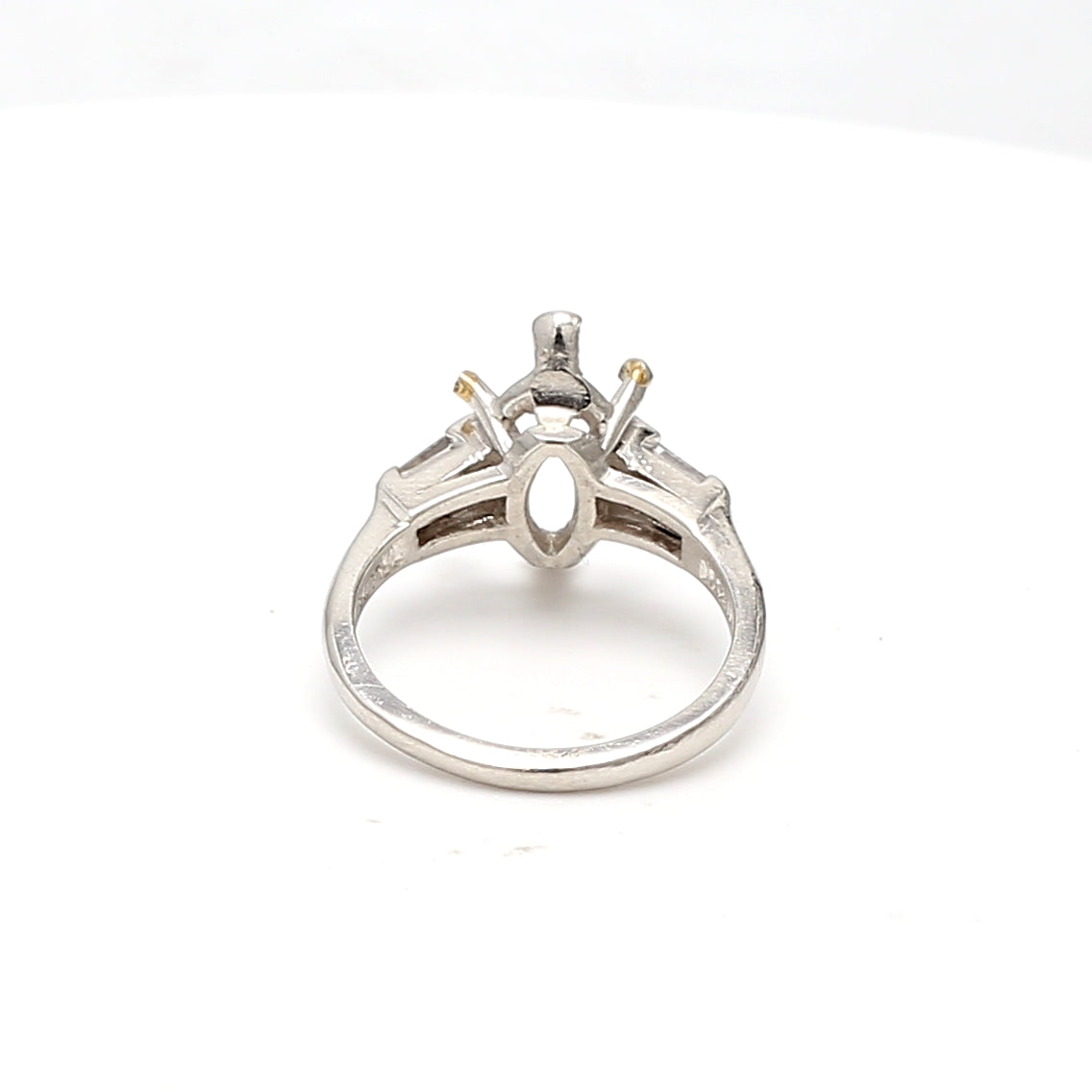 0.30 Carat Tapered Baguette G VS1 Diamond Platinum Semi Mount Ring for Engagement, Wedding, Anniversary - Elegant Bridal Jewelry Gift
