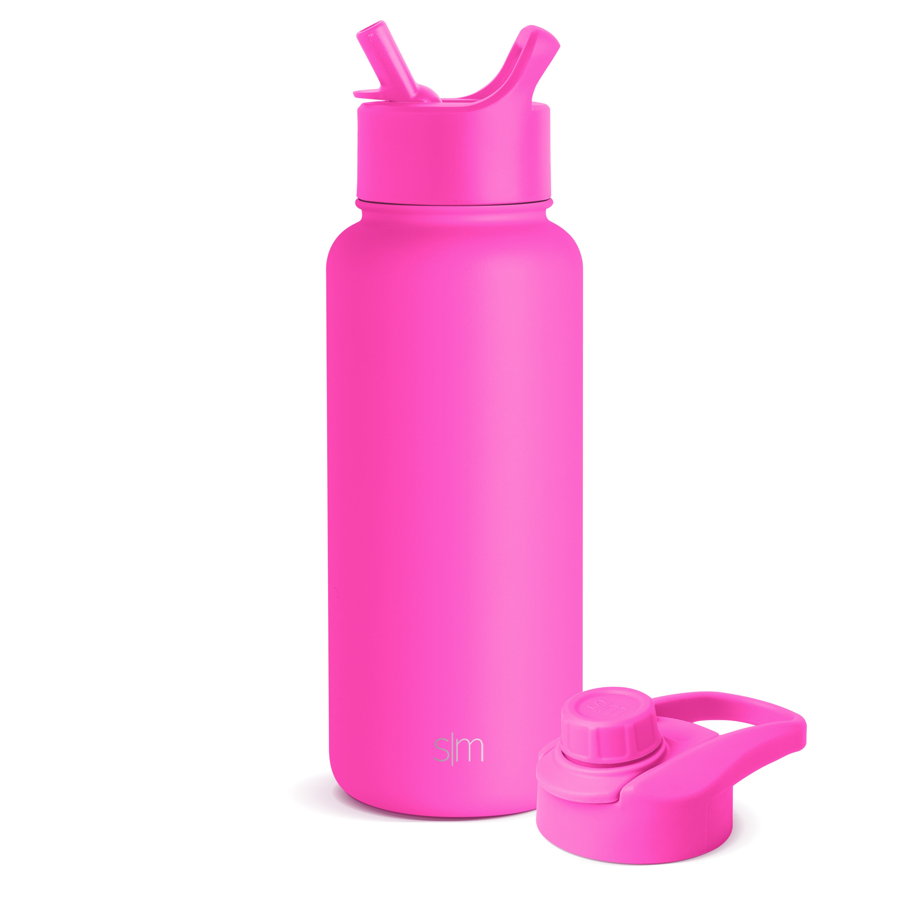 Summit Water Bottle with Straw Lid and Chug Lid - Leakproof Stainless Steel Insulated Bottle for Gym, Hiking & Everyday Hydration