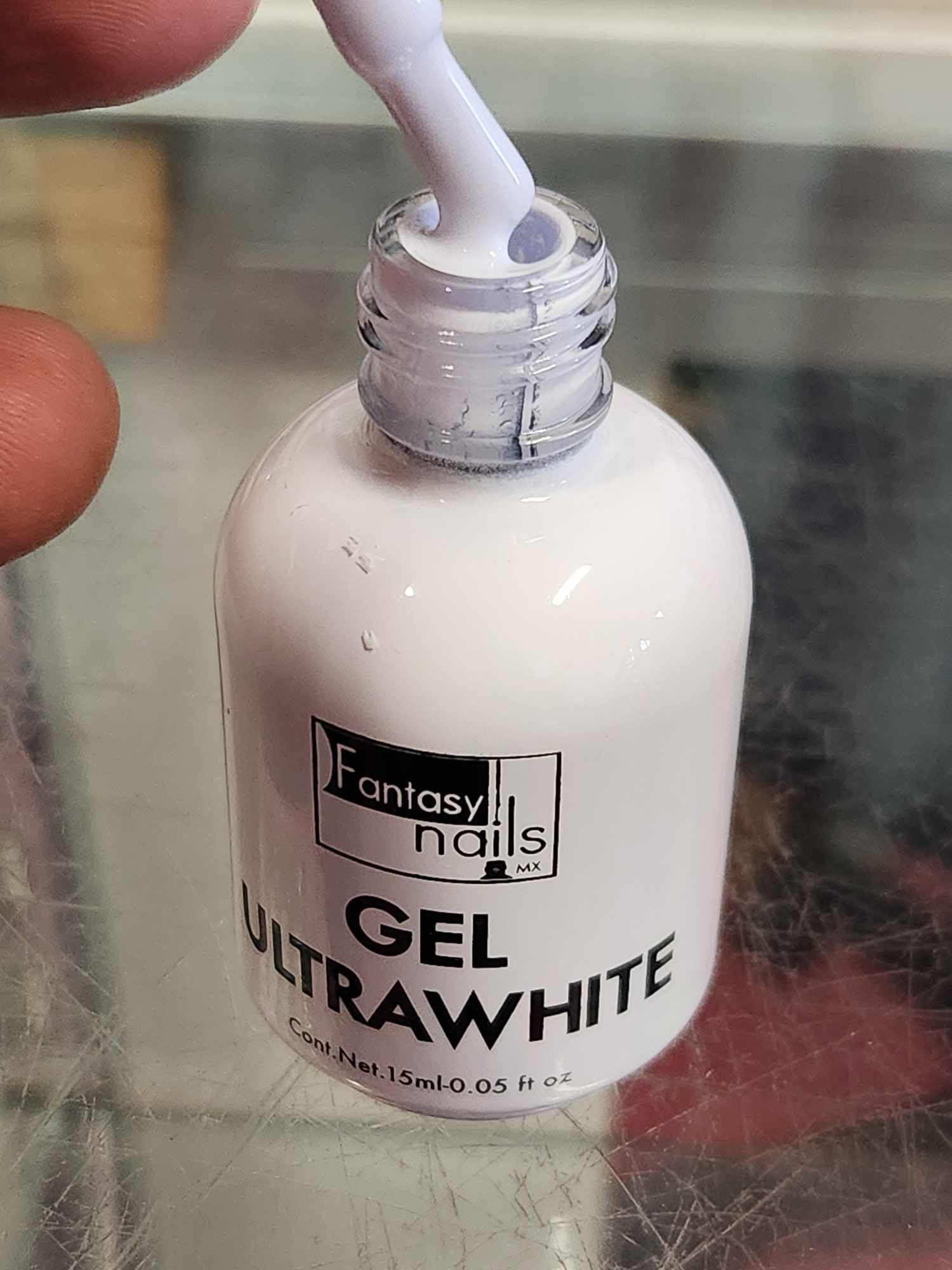 Fantasy Nails Gel Polish - Ultra White 15ml Professional Nail Art Gel for Manicures & Pedicures | Perfect for Salon, Home Use & Special Occasions