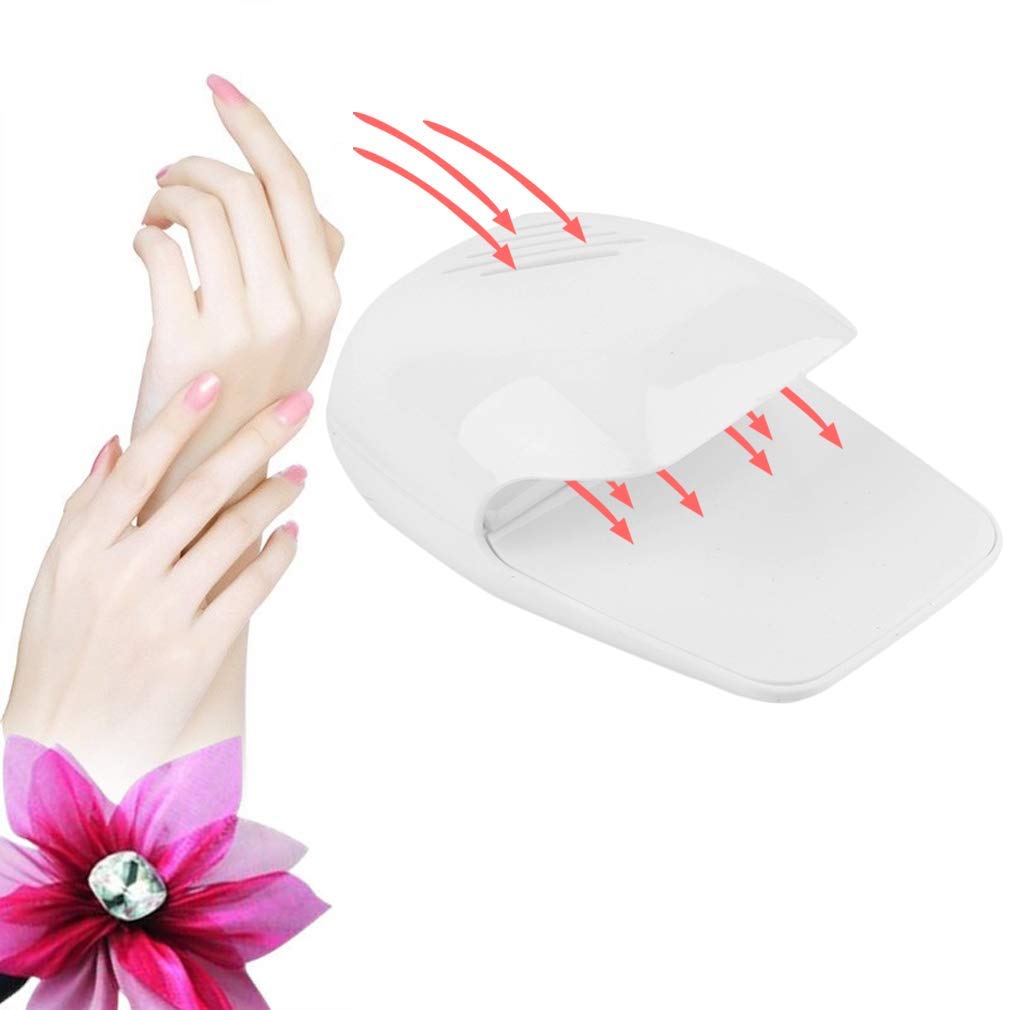 Flipco Portable Mini Nail Dryer Fan - Quick Drying for Regular Nail Polish, Safe for Hands & Skin - Perfect for Home Manicures, Travel & Salon Use