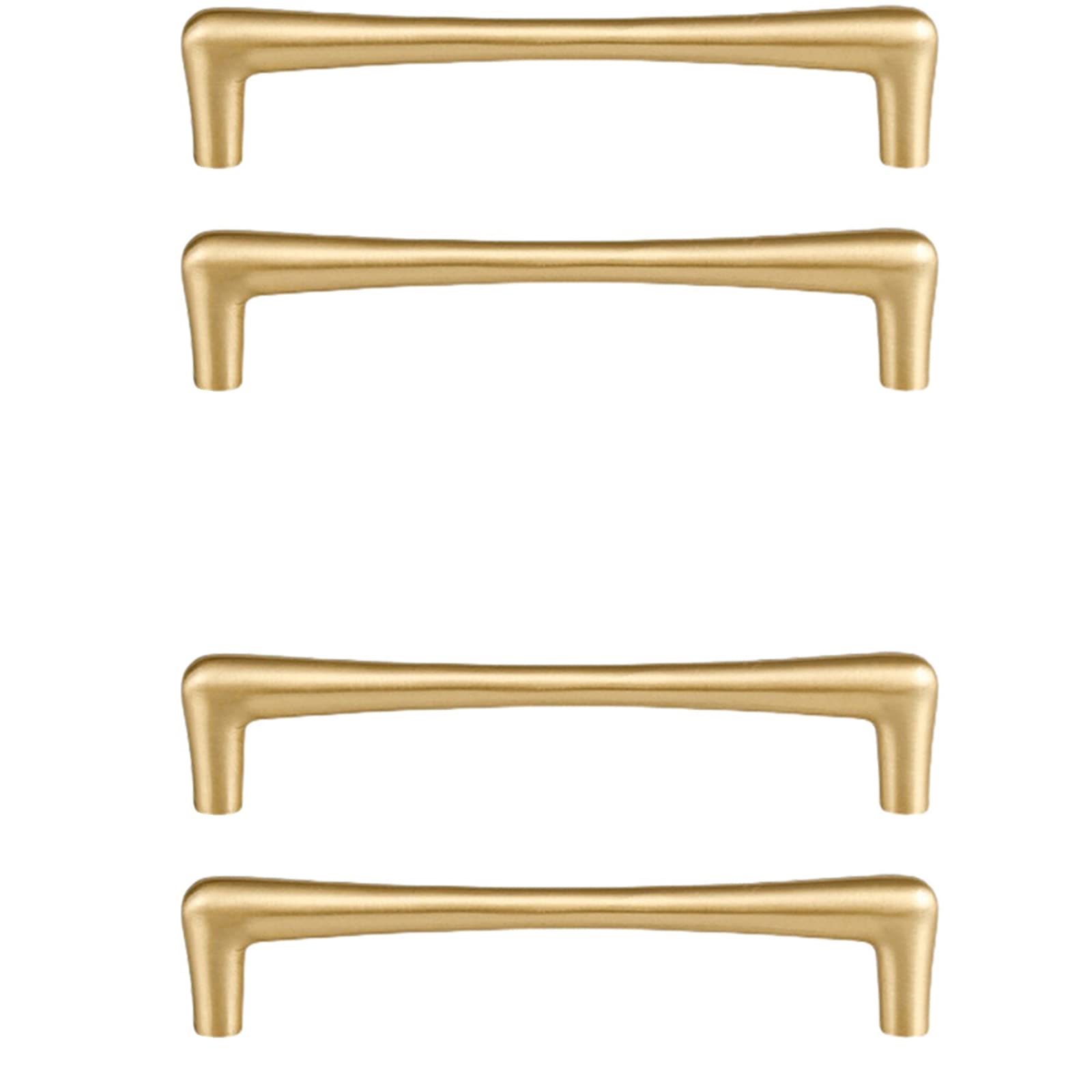 Modern Satin Brass Cabinet Handles - Gold Kitchen & Dresser Drawer Pulls for Cabinets, Doors & Furniture | Perfect for Home Renovation & DIY Projects