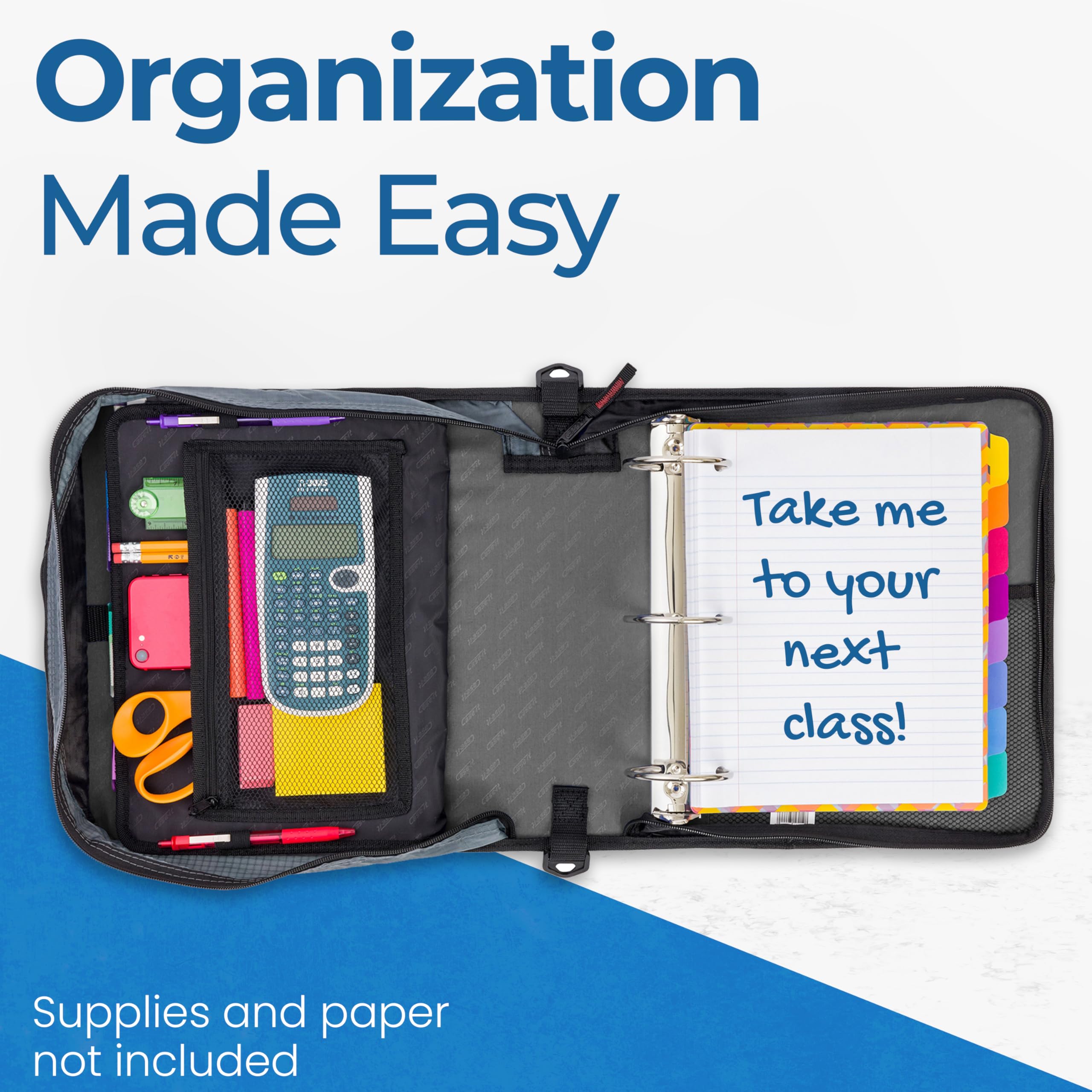 Case-it Mighty Zip Tab Zipper Binder - 3