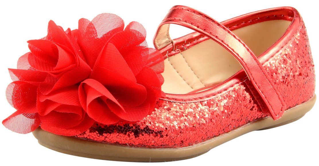 The Doll Maker Glitter Flat Shoes - Women's Fashion Glitter Ballet Flats for Parties, Weddings & Special Occasions