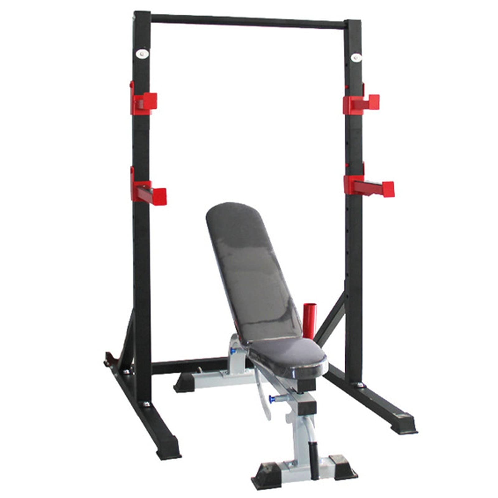 Men's Push Up Bars Set - Power Cage Squat Rack with Pull-Up Station & Barbell Holder for Home Gym Strength Training | Perfect for Weight Lifting, Squat Exercises & Full Body Workouts