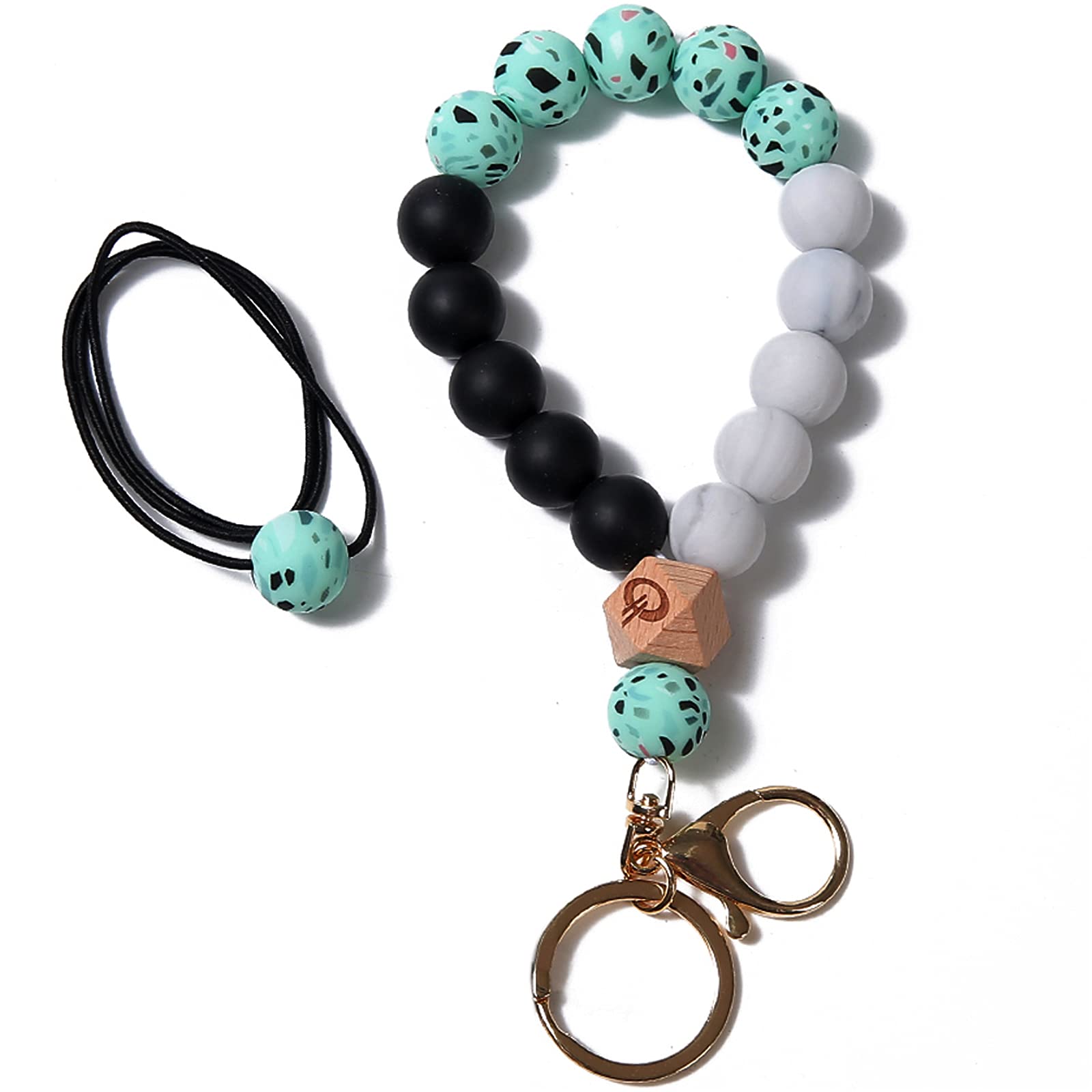 Silicone Keychain Bracelet for Women - Adjustable Wristlet Key Holder with Durable Key Ring - Perfect for Gym, Travel, and Everyday Use