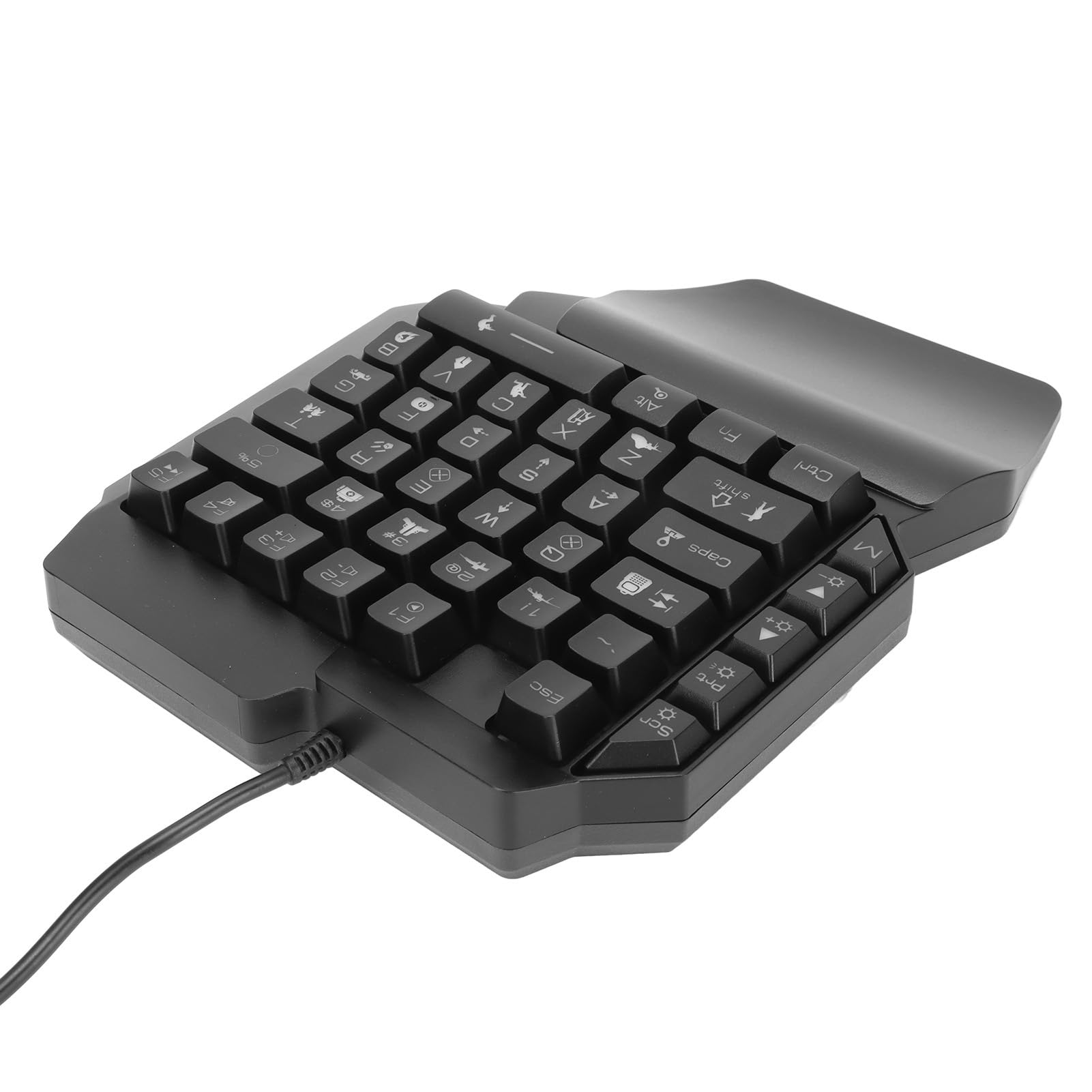 NIZUUONE One-Handed RGB Backlit Mechanical Gaming Keyboard - Ergonomic USB Wired Mini Keyboard for PC Gaming - Perfect for FPS, MOBA & MMO Games