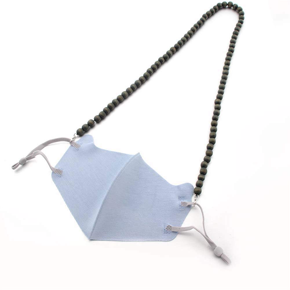 Stylish Acrylic Wooden Beaded Eyeglass Chain Necklace - Adjustable Face Mask Holder & Glasses Strap for Women & Men - Perfect for Reading, Driving, and Outdoor Activities