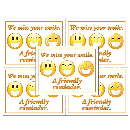 Dental Appointment Reminder Postcards - 4 Perforated Cards per Sheet (4.25