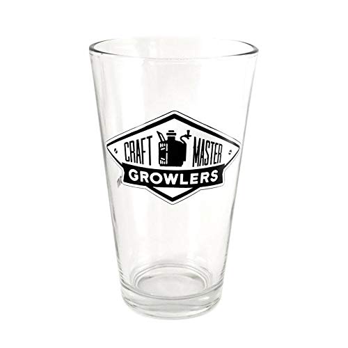 Craft Master 16oz Growler Pint Glass - Insulated Beer & Beverage Container for Home Brewing, Parties, and Outdoor Adventures