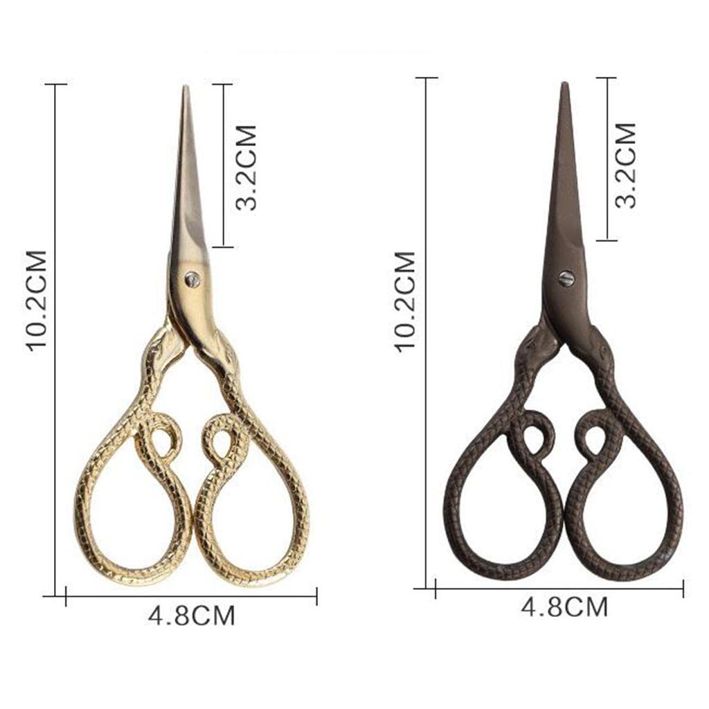 Premium Stainless Steel Embroidery Scissors with Golden Handle - Perfect for Sewing, Quilting, and Crafting Projects