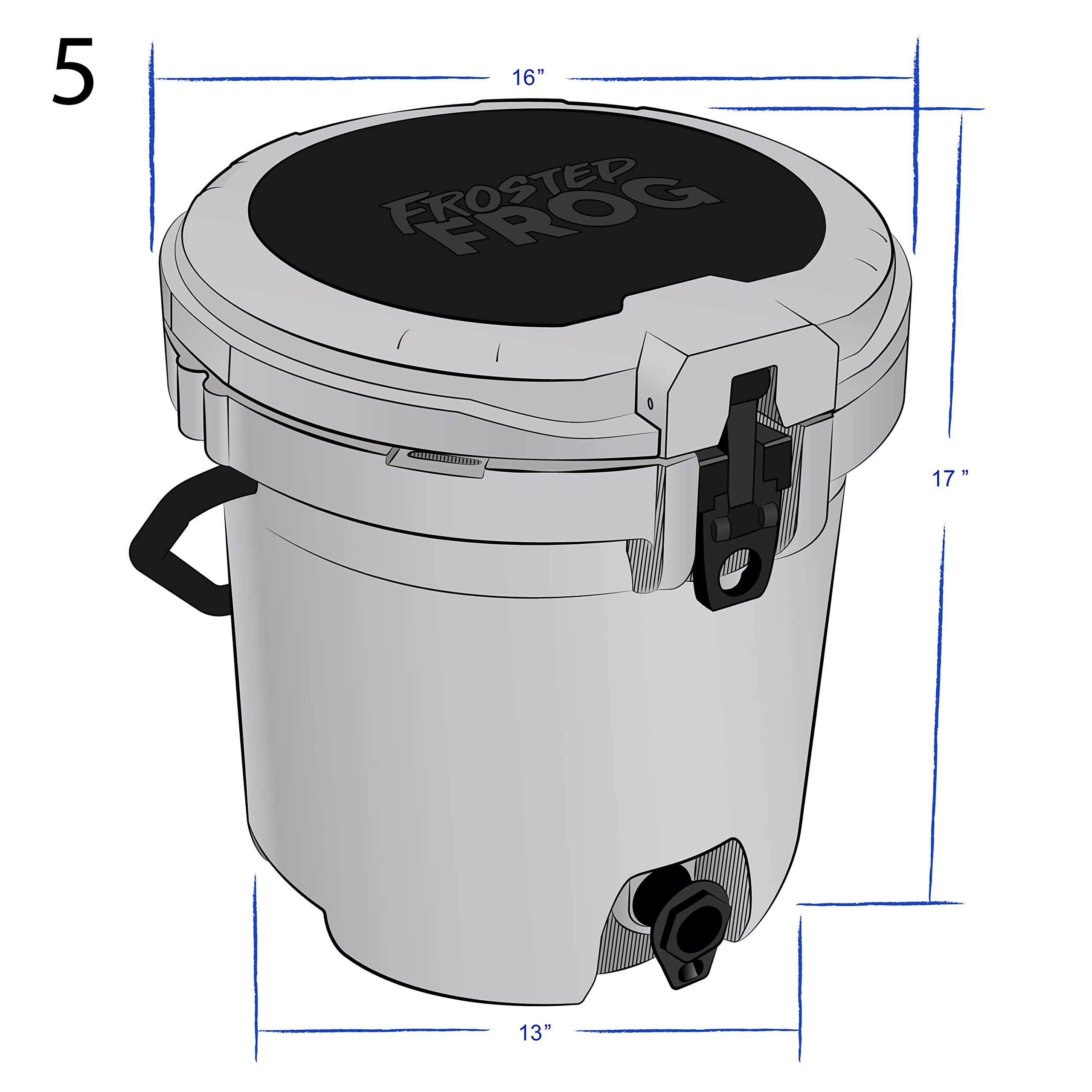 5 Gallon Heavy Duty Drink Dispenser Cooler with Spigot - Premium BPA-Free Outdoor Party Water Jug for Camping, BBQs & Events