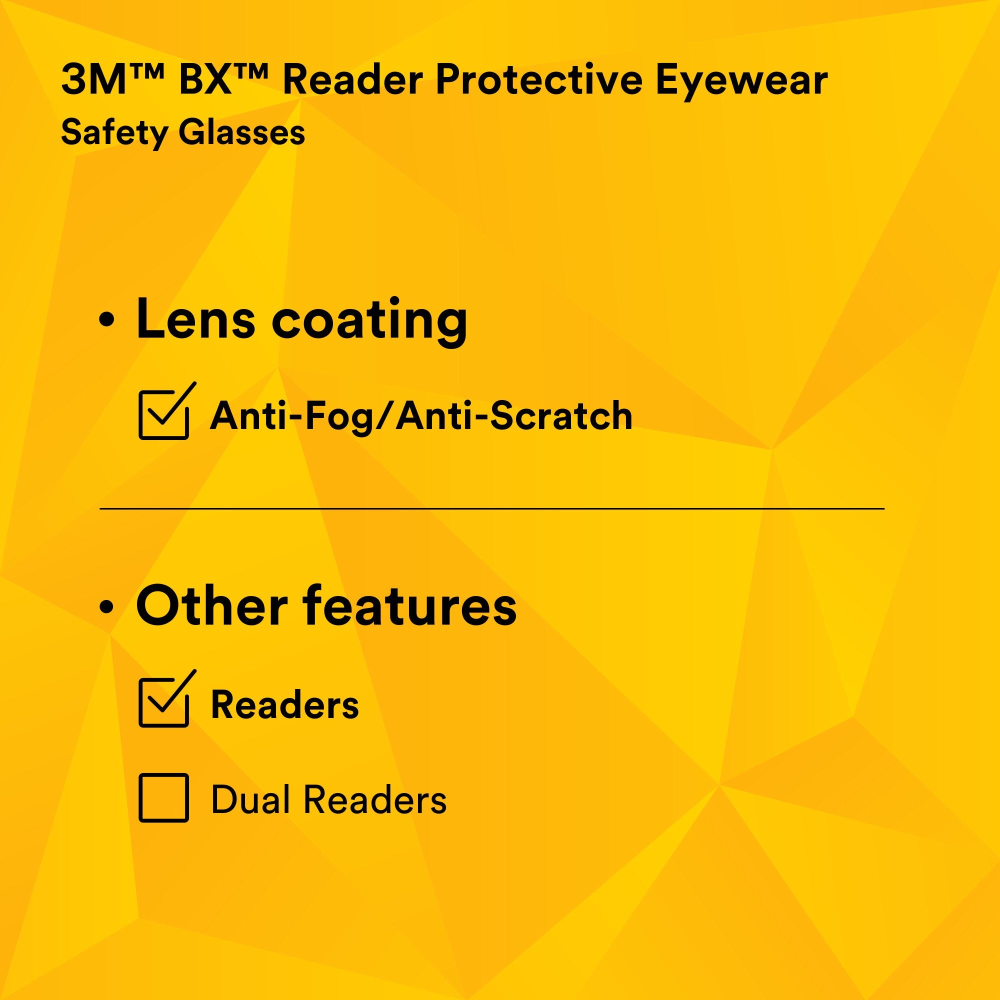 3M BX Reader Protective Eyewear 11379-00000-20 - Grey Lens & Silver Frame Safety Glasses for Reading, Computer Work & DIY Projects