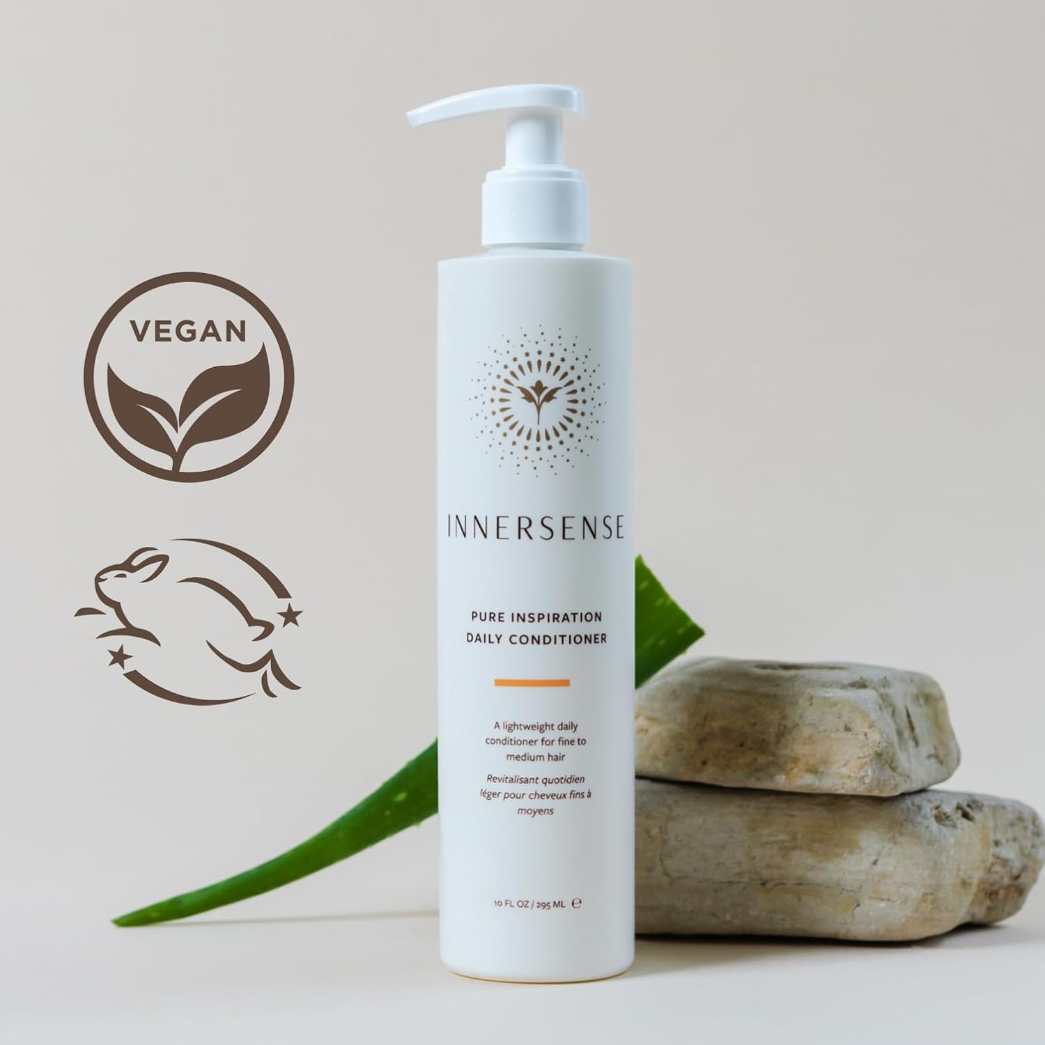 INNERSENSE Organic Beauty Pure Inspiration Daily Conditioner for Color-Treated & Dry Hair - Hydrating & Nourishing Vegan Hair Care for Daily Use at Home & Salon