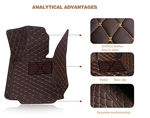 Premium Custom Fit 3D Car Floor Mats for KIA Cadenza 2011-2018 - Waterproof Non-Slip Artificial Leather Car Mats with Black Stitching (Left Hand Drive) - Perfect for All-Weather Protection & Luxury Interior Upgrade