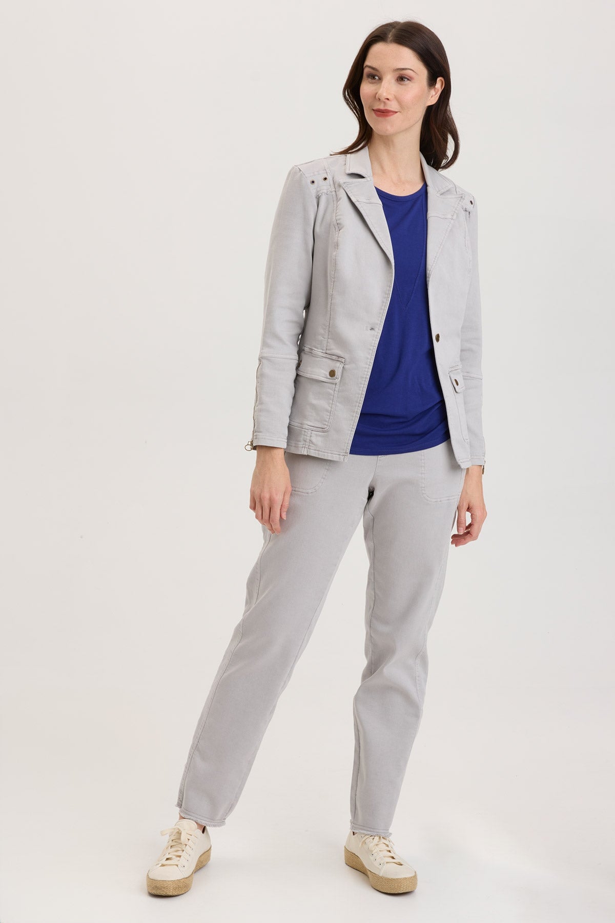 Terrwyn Blazer - Soft Pebble Pigment Women's Jacket for Office & Casual Wear | Stylish & Comfortable Workwear