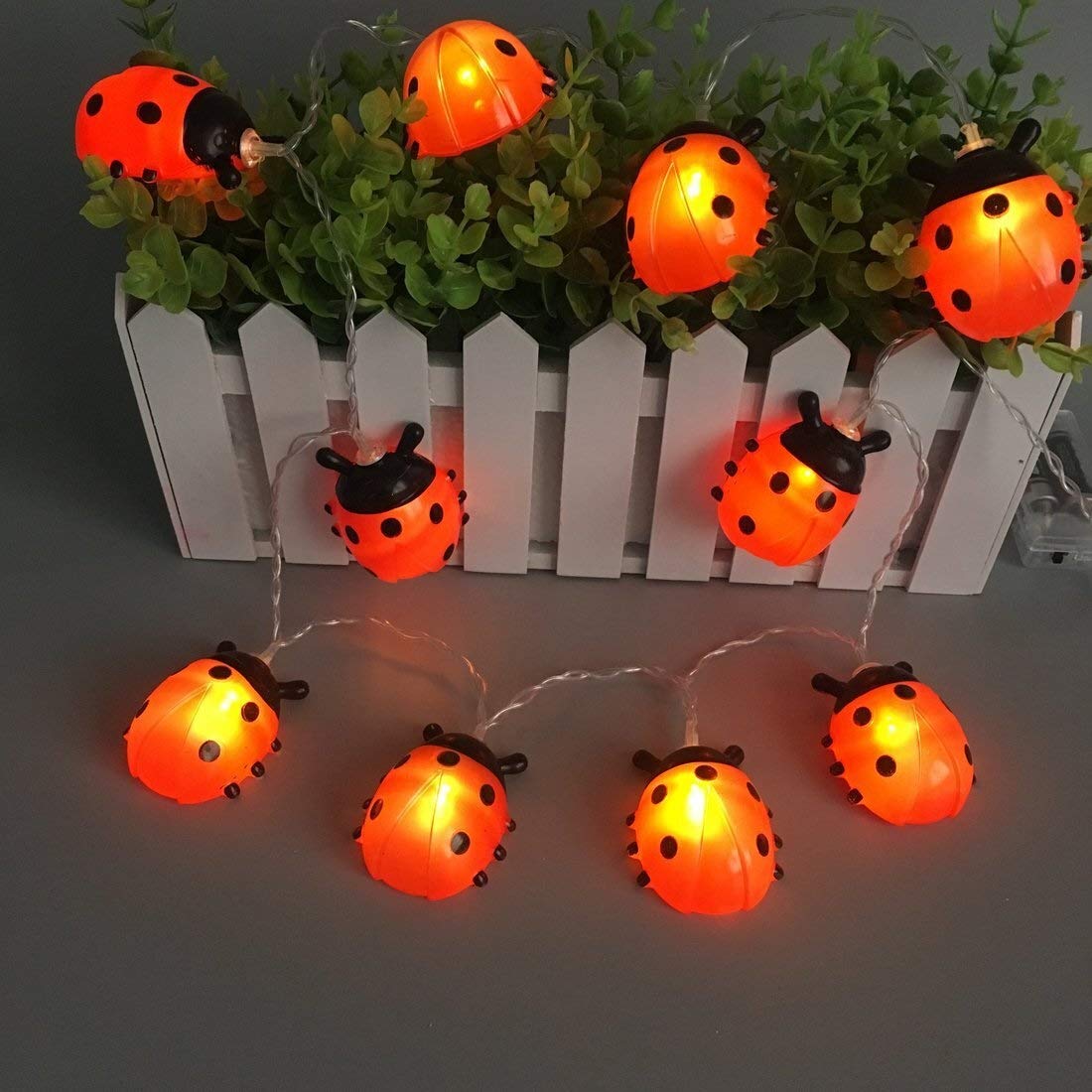 XuetongXT USB/Battery Powered Ladybug LED String Lights - Warm White Outdoor Garden Decor for Christmas, Holidays, Parties & Nighttime Ambiance