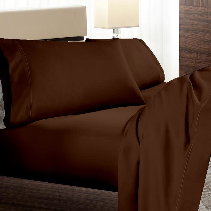 Premium Ultra-Soft Microfiber Twin XL Sheet Set - Deep Pocket College Dorm Bedding - Double Brushed Extra Long Sheets for Comfortable Sleep (Twin XL, Chocolate) - Perfect for Dorms, Guest Rooms & Small Spaces