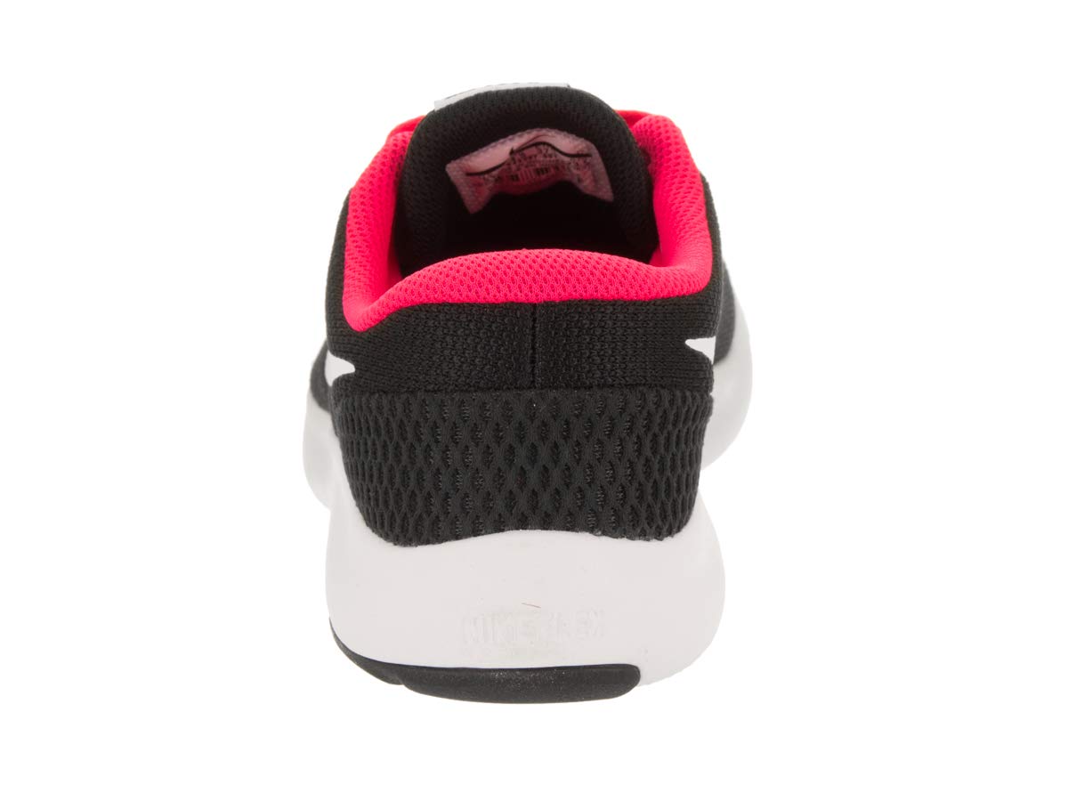 Nike Kids Flex Experience Rn 7 (GS) Running Shoes - Black/White/Racer Pink - US Size 4 - Lightweight & Comfortable for Boys & Girls - Perfect for School, Sports & Daily Activities