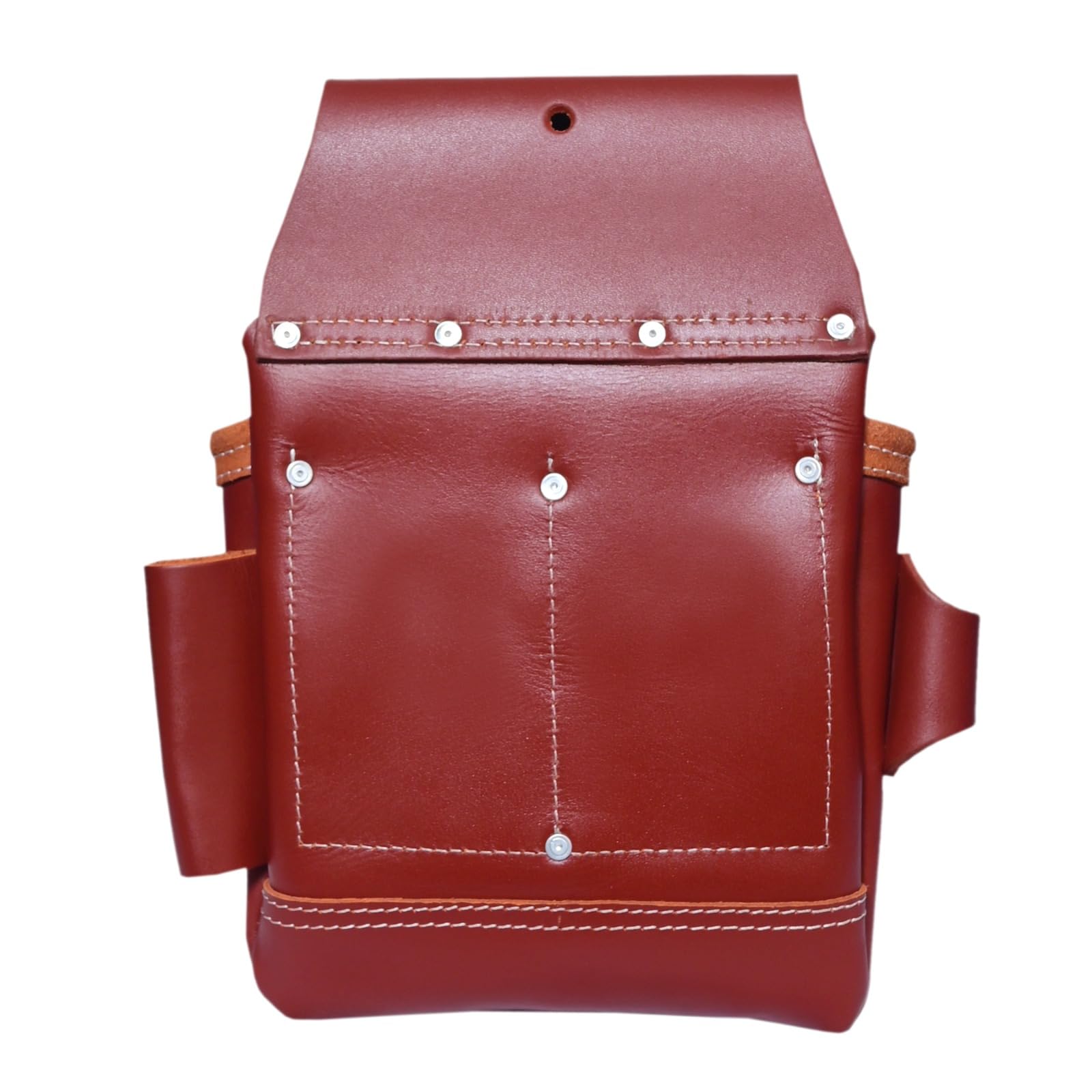 Premium Oil-Tanned Leather Tool Belt Pouch - 18 Multi-Pocket Design for Carpenters, Plumbers & Construction Workers | Durable Framing Tool Bag for Professional Tradesmen | Ideal for Job Sites, Home Renovations & DIY Projects