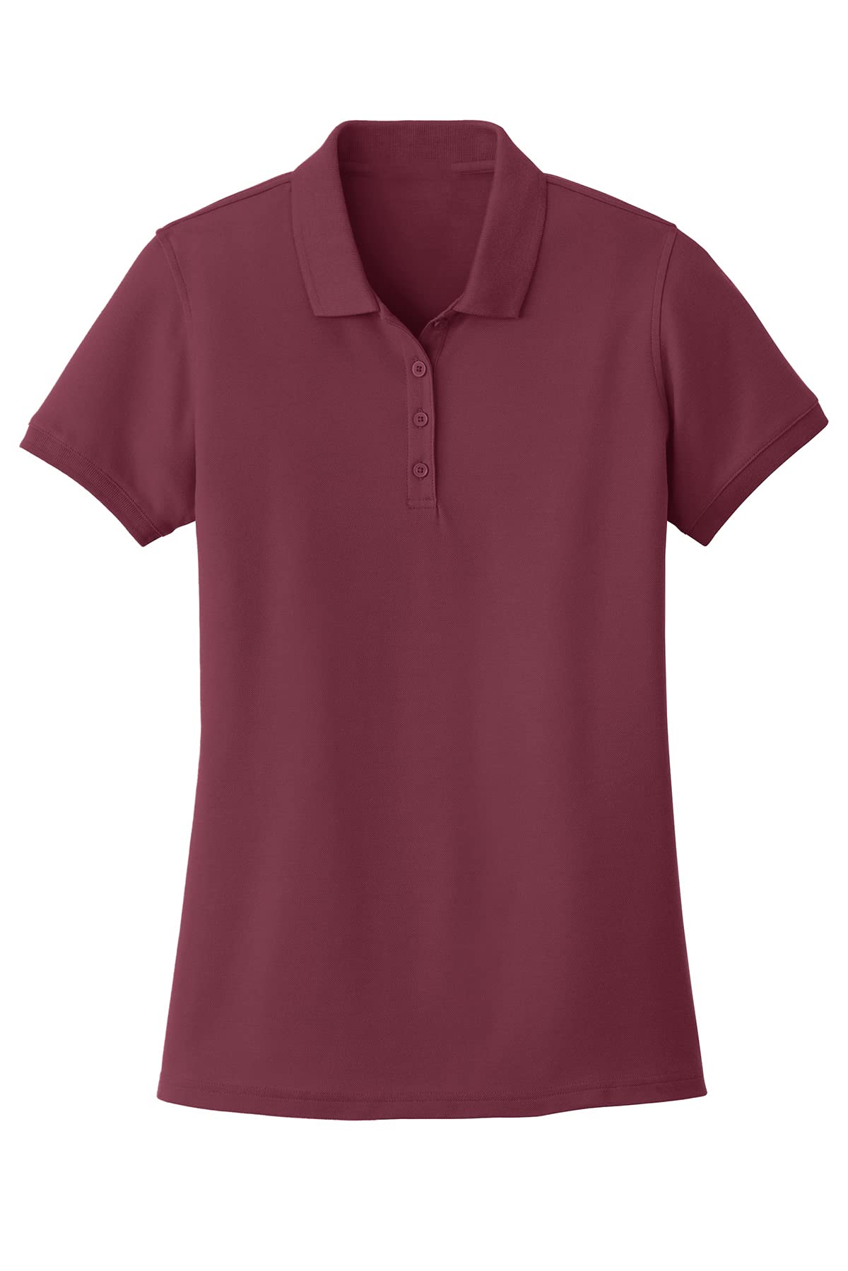 JustBlanks Women's Short Sleeve Polo Shirts - Breathable Pique Cotton 4-Button Casual Tee for Golf, Work & Everyday Wear