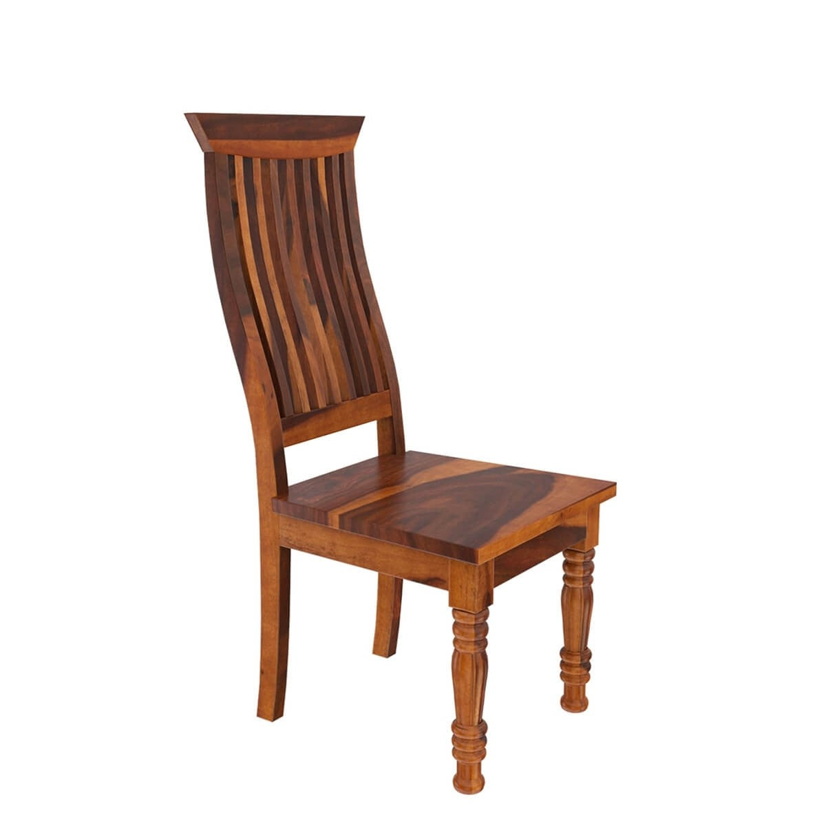 Handcrafted Indian Solid Wood Wave Back Ergonomic Chair - Natural Wood Office Chair for Home & Workspace - Perfect for Long Hours Sitting, Meditation & Relaxation