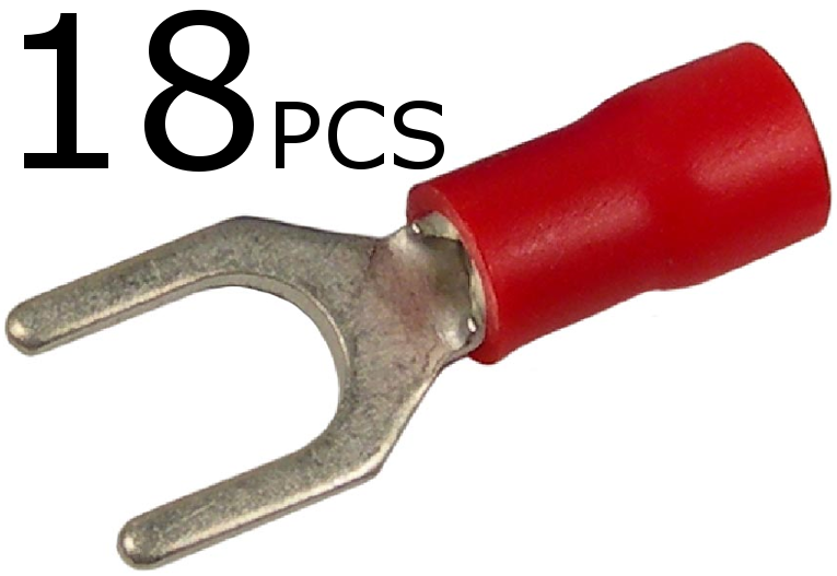 PM V1725KT Vinyl #10 Spade Connector - High-Quality Electrical Terminals for Wiring & DIY Projects - Perfect for Automotive, Home Appliances, and Electronics Repair