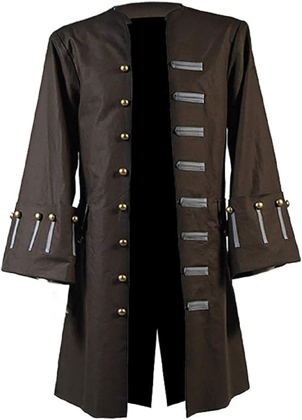 Johnny Depp Jack Sparrow Coat - Pirate Costume Wool Jacket for Halloween & Renaissance Fairs | Movie Cosplay & Medieval Themed Parties
