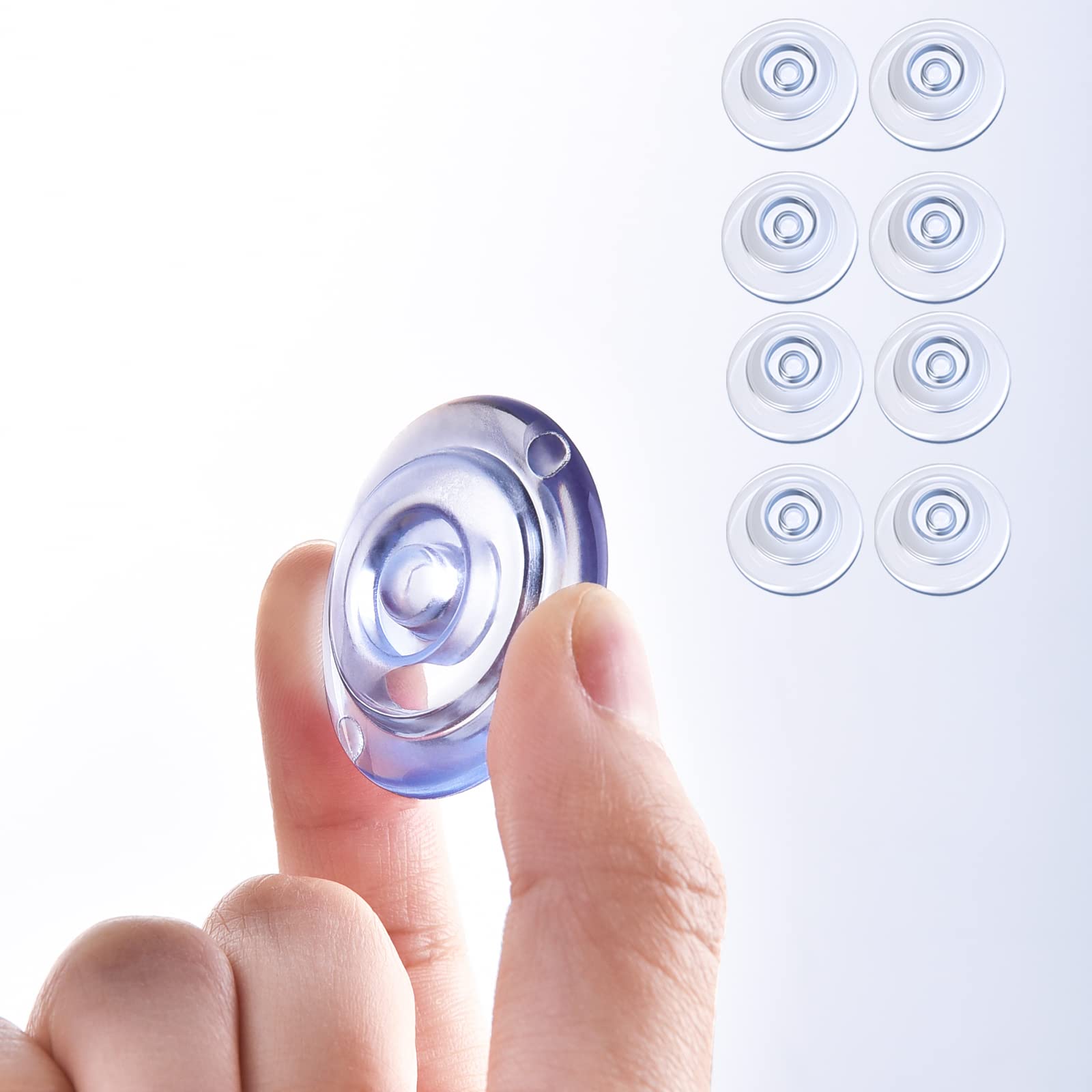 Clear Self-Adhesive Furniture Bumper Pads - 8 Pack Door Stoppers & Anti-Collision Protectors for Doors, Cabinets, Cribs & More | Home & Office Safety Solution
