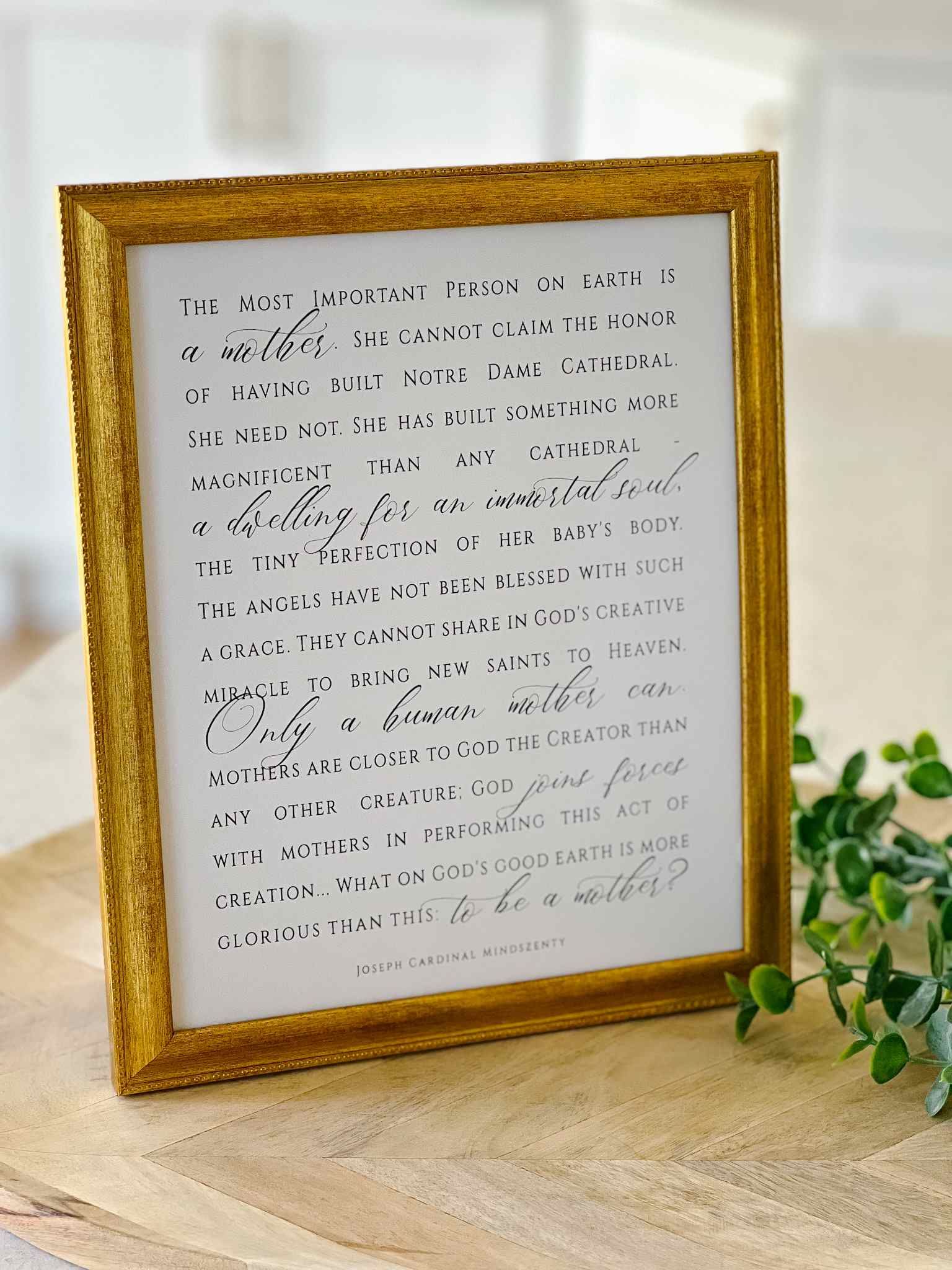 Inspiring Motherhood Quote Print - Motivational Wall Art for Home Decor, Nursery & Office - Perfect Gift for Moms