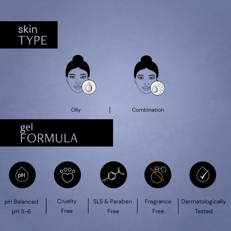 Oil-Free Moisturizer for Oily Skin - 3% NMF Complex & 0.2% Panthenol - Lightweight Gel Face Cream for Oily & Combination Skin - 50g - Hydrates & Controls Shine for Daily Skincare Routine
