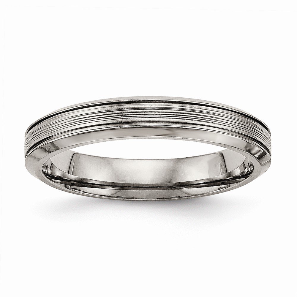 Premium Solid Titanium Men's Wedding Band Ring - Comfort Fit Grooved Design for Everyday Wear & Special Occasions - Durable, Hypoallergenic Jewelry for Grooms, Anniversaries & Gifts