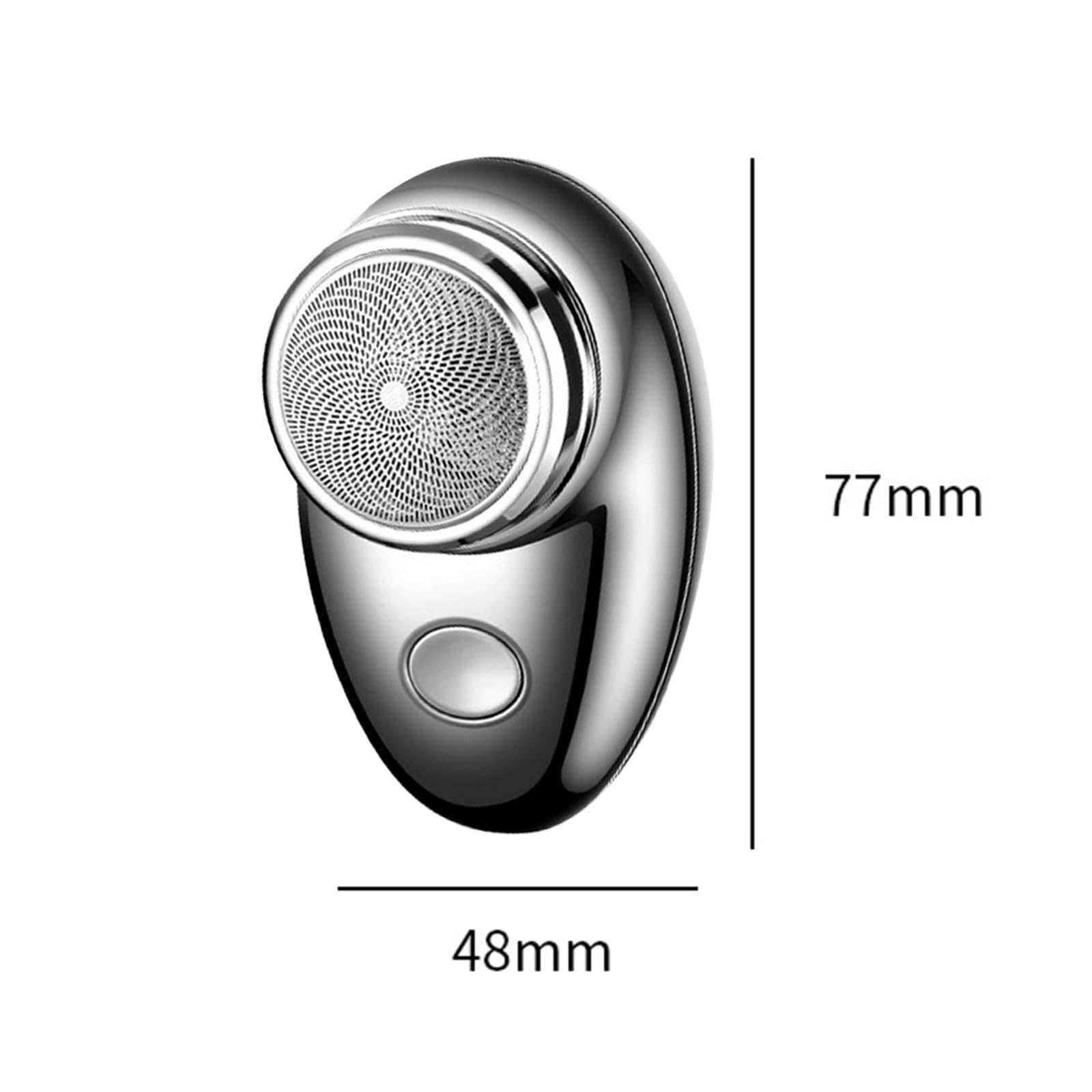 Mini Electric Shaver for Men - Portable USB C Rechargeable Precision Trimmer with Fine Steel Blades | Beard Trimmer & Facial Hair Remover for Travel, Gym & Daily Grooming | Light Black