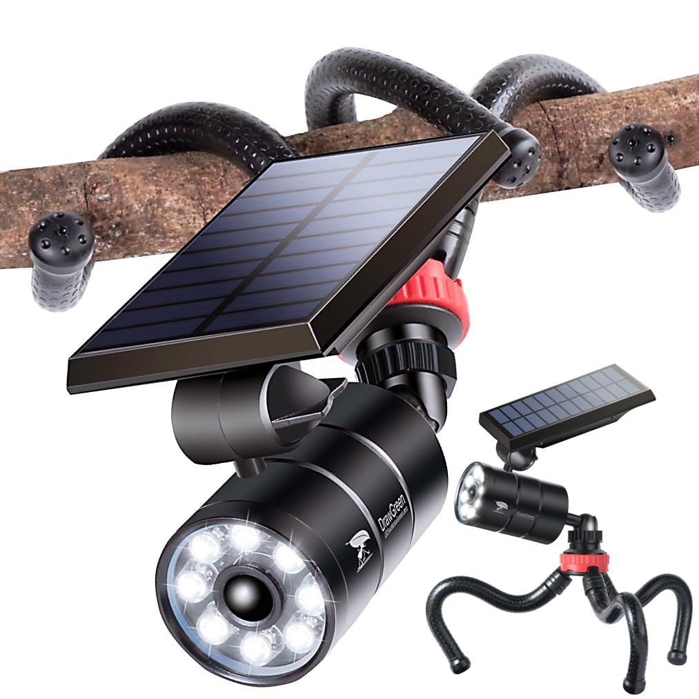 Solar Powered Motion Sensor Light - Outdoor LED Flood Light with Aluminum Alloy Body for Camping, Porch, Deck, Path, Patio & Steps | Weatherproof Security Lighting for Nighttime Safety
