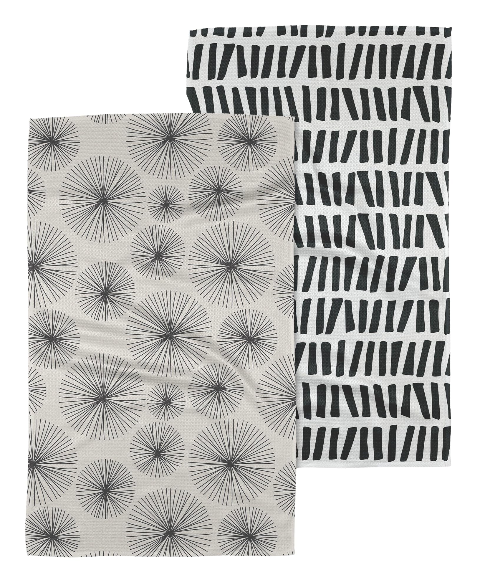 GEOMETRY Quick Dry Microfiber Kitchen Tea Towels Set - 18