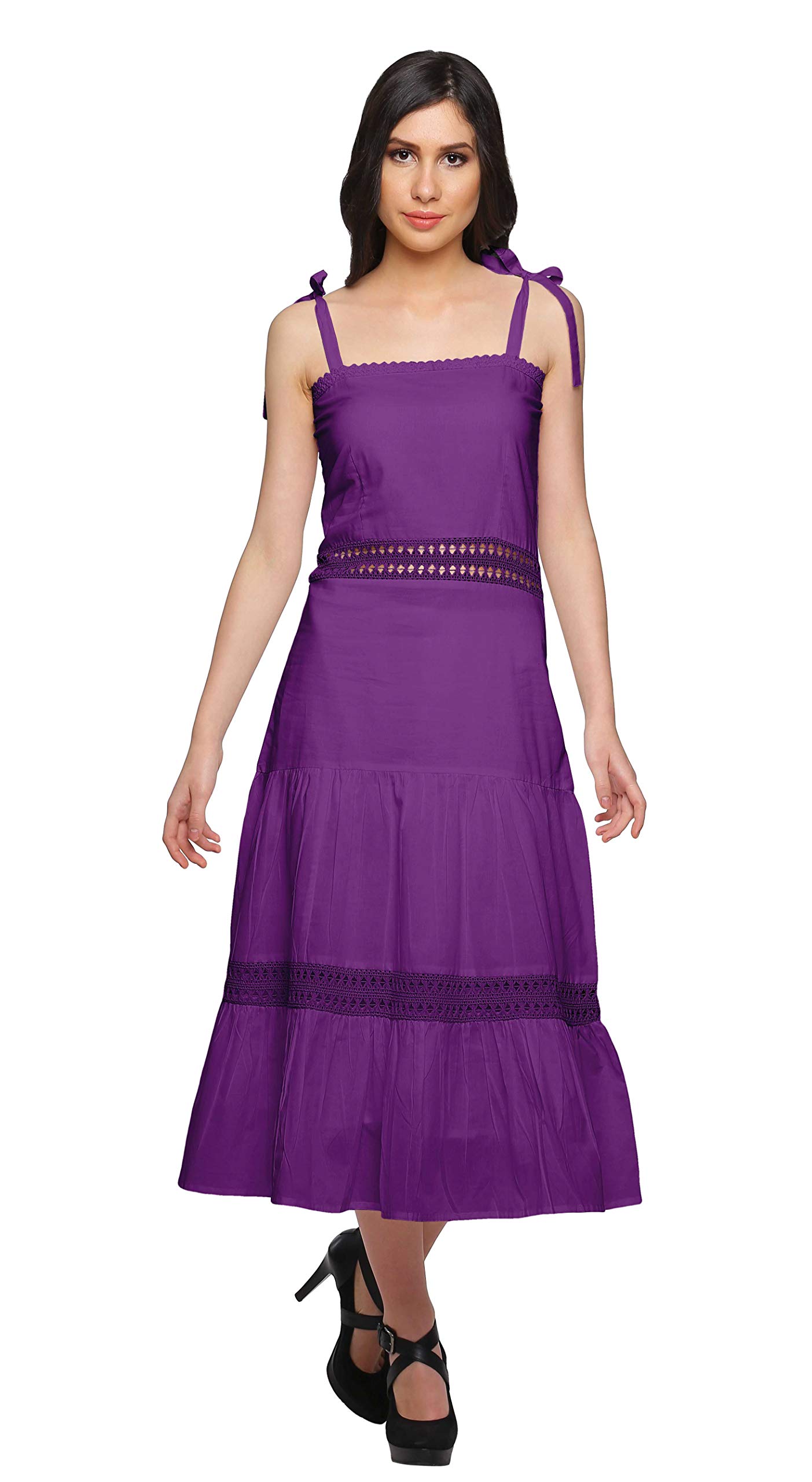 Women's Plus Size Casual Sleeveless Shoulder Strap Dresses - Perfect for Summer Outfits, Beach Vacations & Date Nights