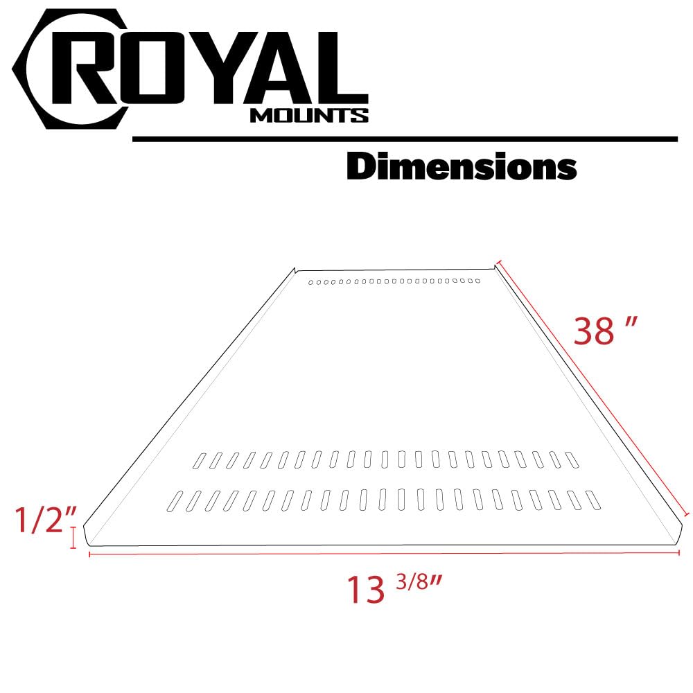42U Royal ROY2216 AV Rack Side Panels - 2 Pairs for Server Cabinet Enclosure, Perfect for Data Center, Studio & Home Theater Setup