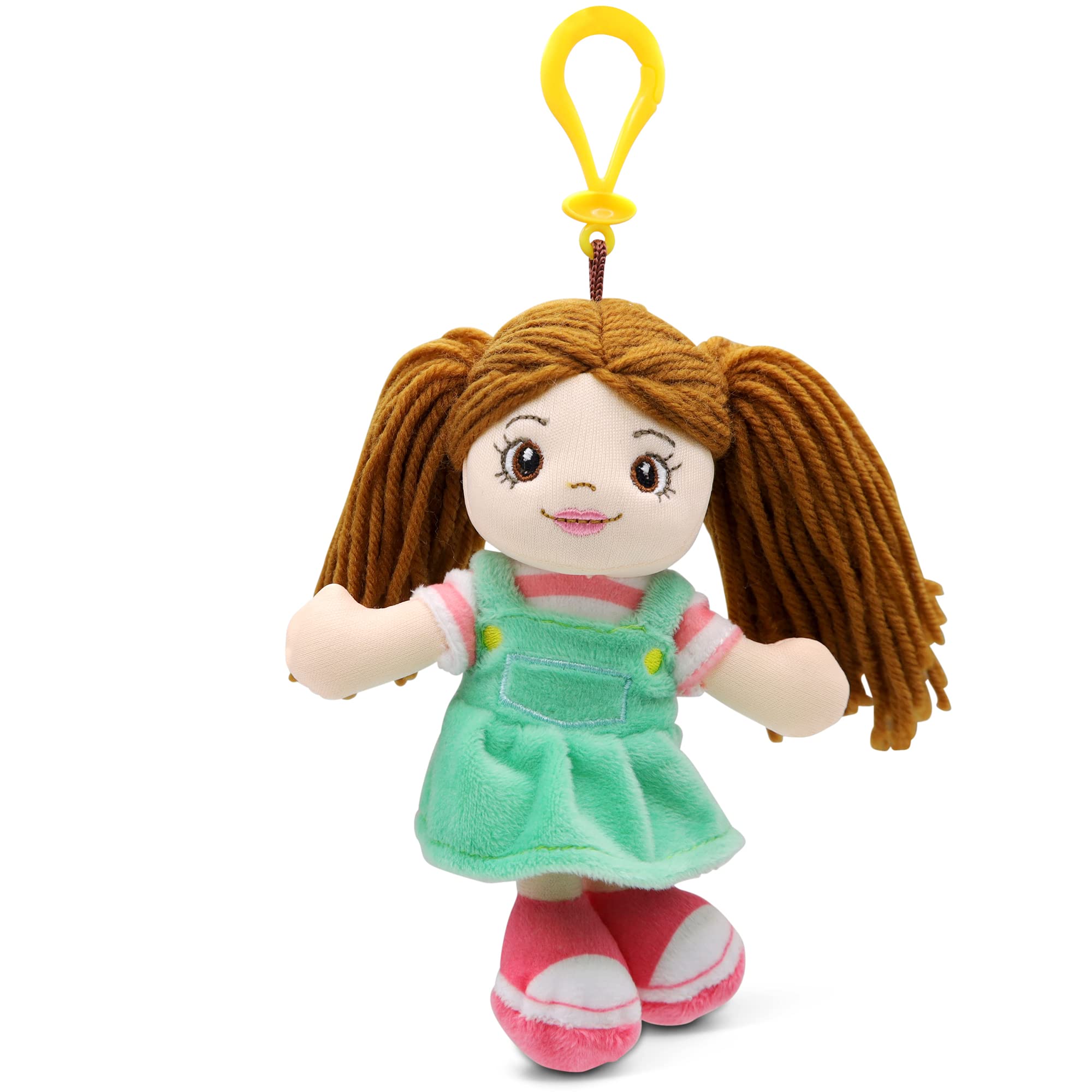 Cute Mini Plush Keychain for Backpacks & Purses - Soft Stuffed Plushie Toy with Plastic Chain Clip - Perfect Gift for Girls & Boys - Adorable Buddy Keychain Accessories for School, Travel & Everyday Use - Allie Plushible Plush Keychain