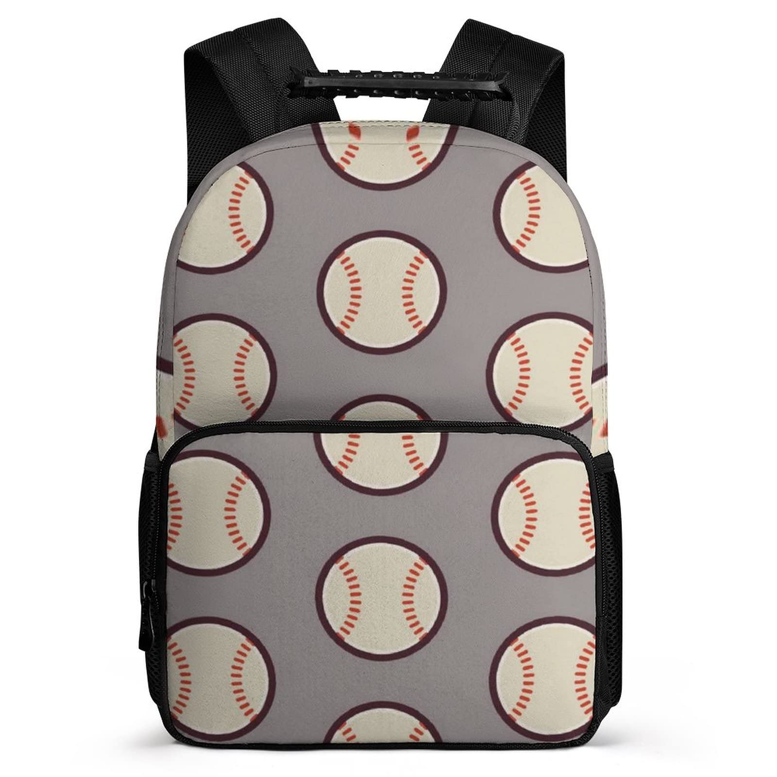 Lightweight Large Capacity Anti-Theft Laptop Backpack for School, College & Travel - Soft Felt Fabric with Baseball Pattern - Perfect for Students, Boys, Girls & Women