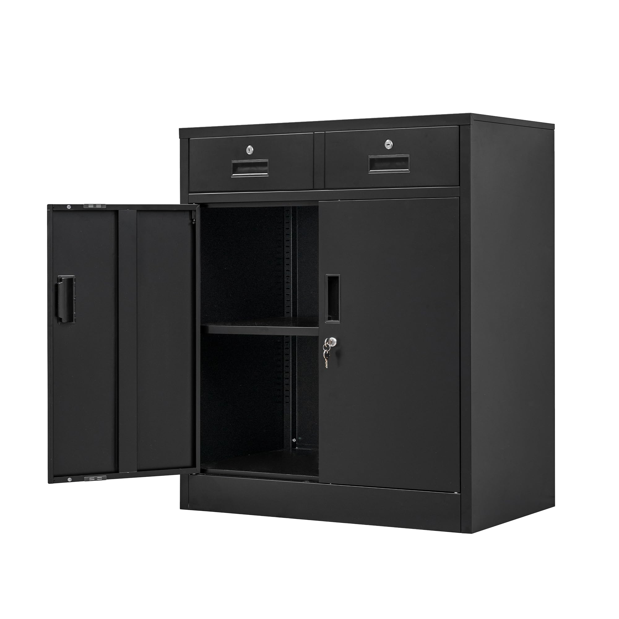 Black Metal Storage Cabinet 36
