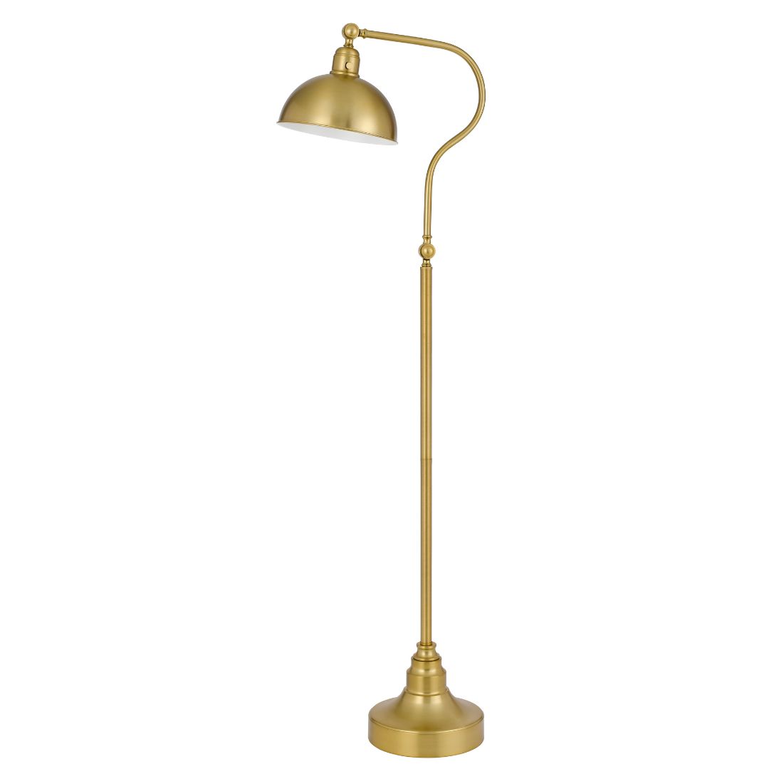 Industrial Adjustable Metal Floor Lamp with Dome Shade - Modern Vintage Style for Living Room, Bedroom, or Office Lighting