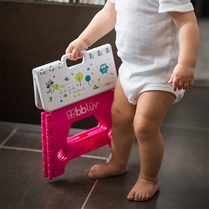 bblüv Stëp – Foldable Step Stool for Toddlers & Kids | Lightweight & Safe | Perfect for Bathroom, Kitchen & Bedroom | Helps Children Reach Sink, Toilet & Shelves