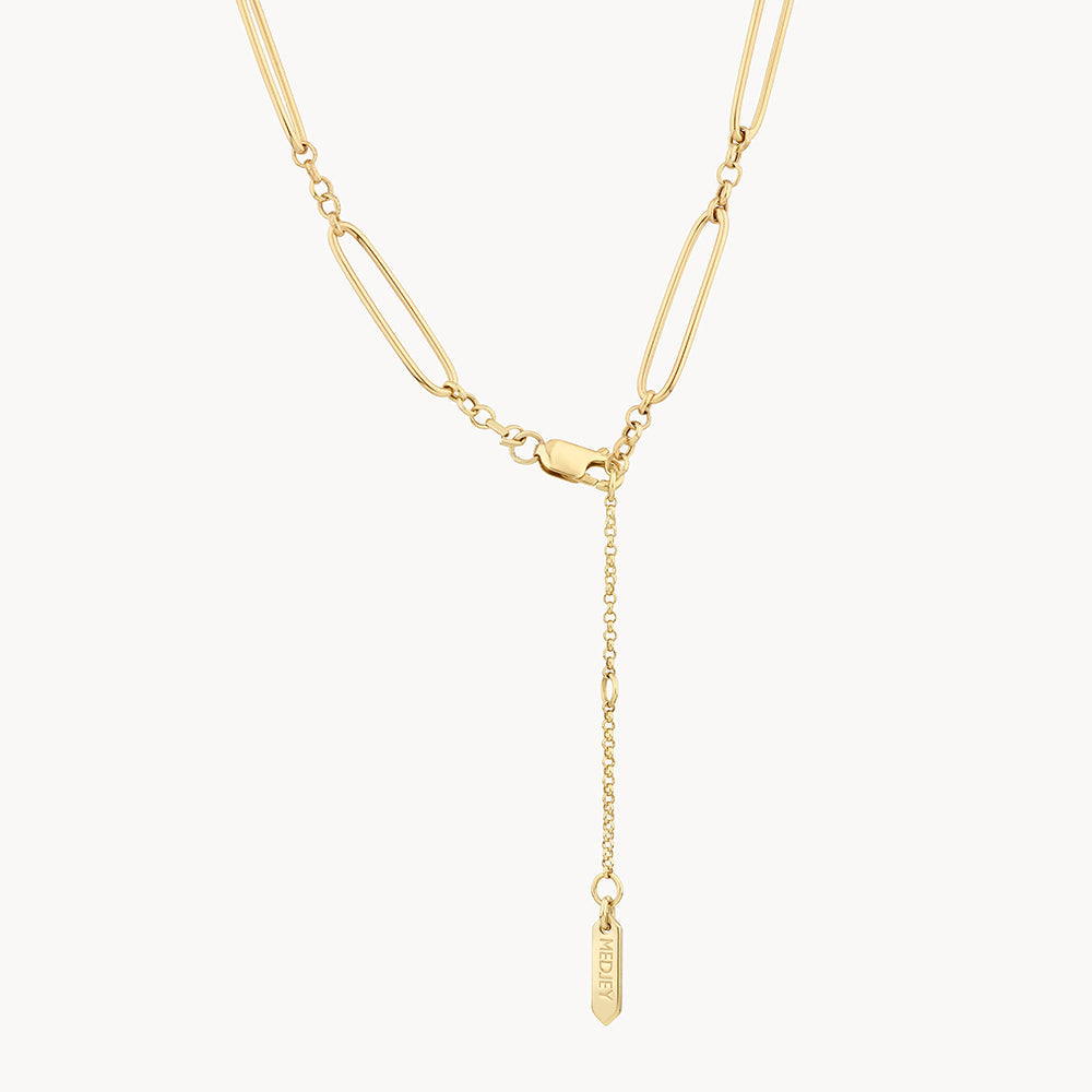 Gold Wire Paperclip Chain Necklace for Women - Trendy Layered Minimalist Jewelry for Everyday Wear, Office & Date Night