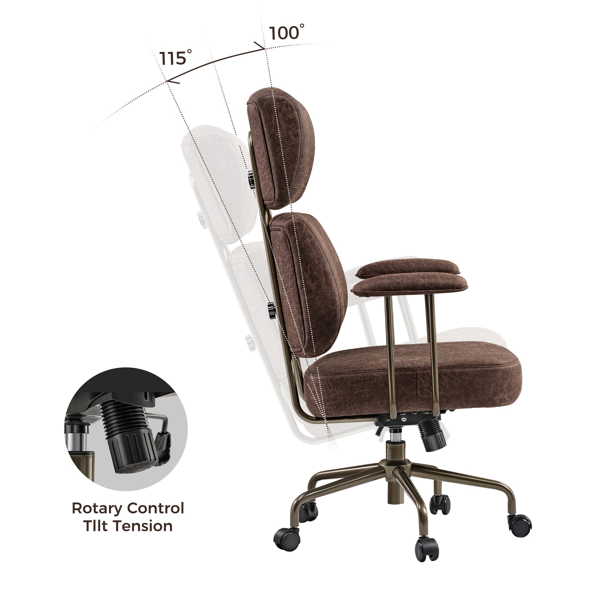 Ultra Soft Adjustable Office Chair with Lumbar Support - Ergonomic Desk Chair for Home & Office - Perfect for Long Hours of Sitting & Work from Home