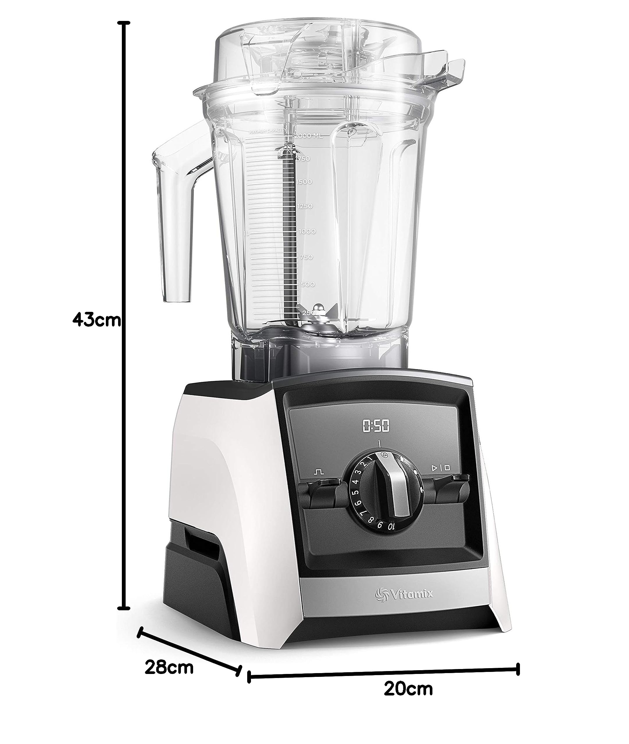 Vitamix VTX A2500 WH Ascent Series Professional Blender - 64 oz BPA-Free Tritan Container, White - Perfect for Smoothies, Soups & Nut Butters at Home