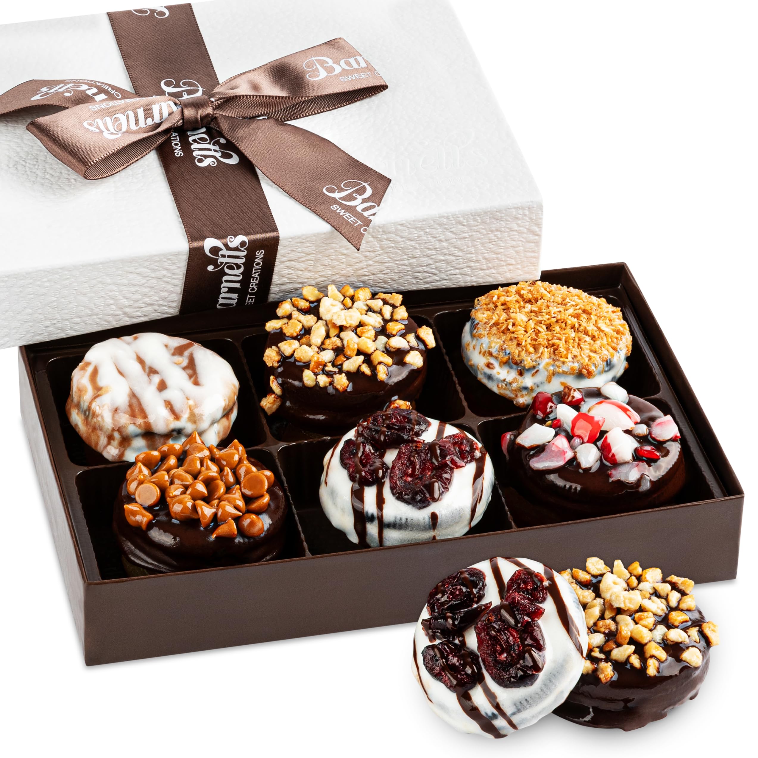 Barnetts Easter 6 Chocolate Cookies Gift Basket - Gourmet Chocolate Covered Candy Gift Box for Food Delivery | Spring Candy Treats Basket Stuffer Ideas for Wife, Husband, Girlfriend, Boyfriend | Perfect for Easter Gifts, Birthday Surprises & Holiday Celebrations