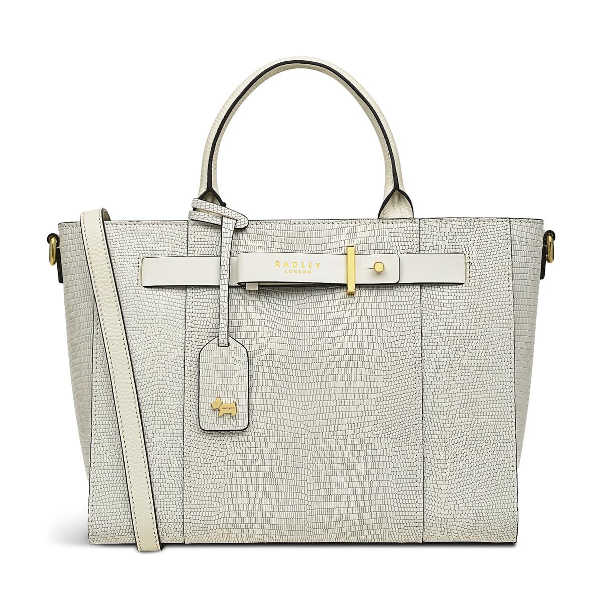 RADLEY London Islington Way Faux Lizard Medium Satchel Bag for Women - Genuine Leather Crossbody Purse with Adjustable Strap, Perfect for Work, Travel & Everyday Use