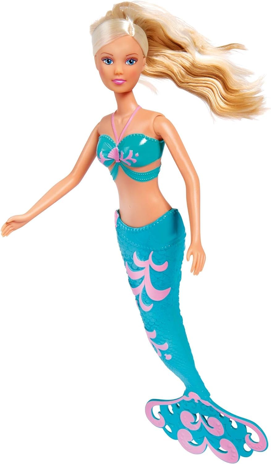 Simba Toys - Steffi Love & Evi Mermaid Doll Set with Dolphin Figure & Seahorse Comb | Best Gift for Girls Ages 3+ | Underwater Pretend Play, Bath Time Fun & Storytelling Adventures